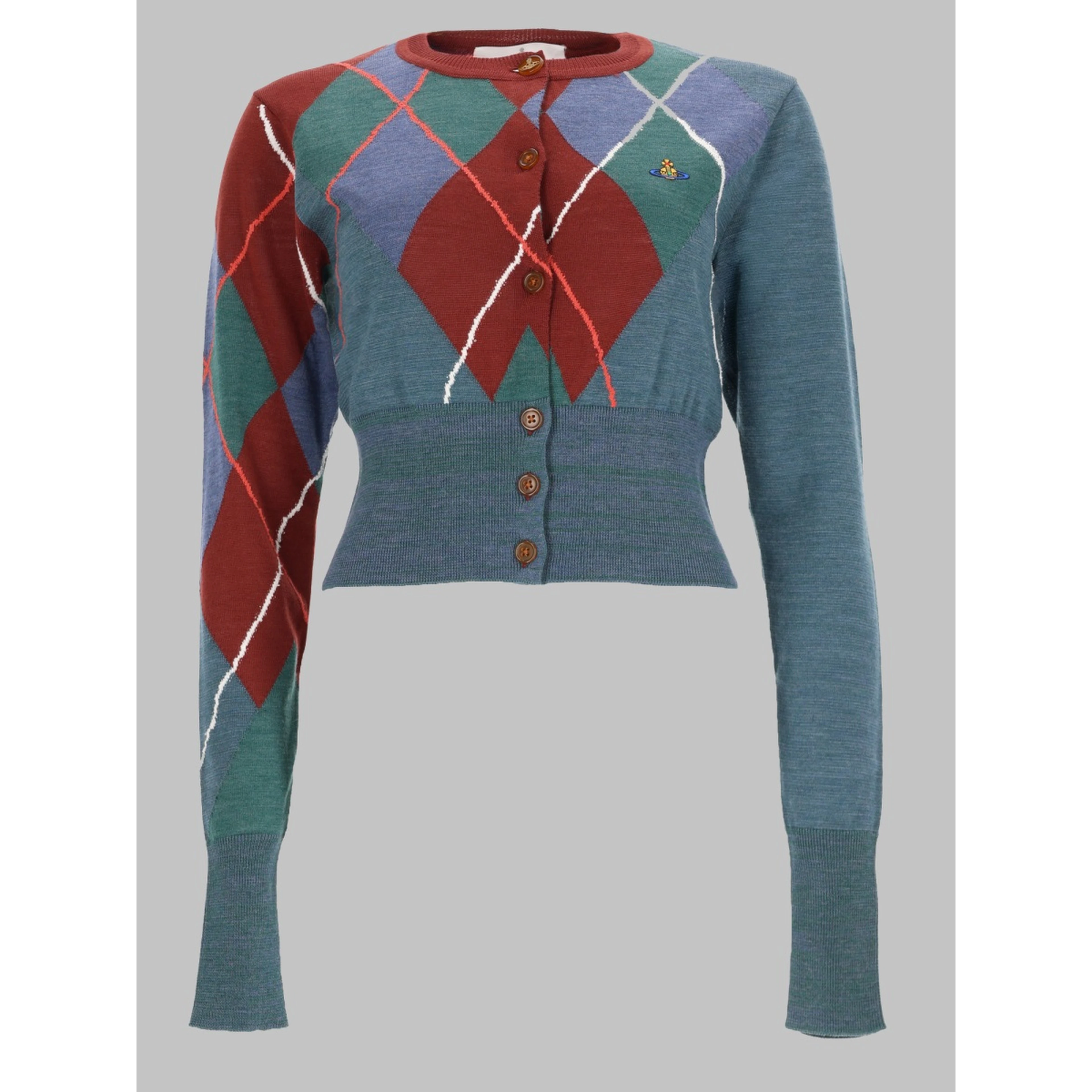 CARDIGAN "ARGYLE" CROPPED