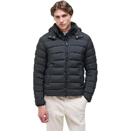 Black Polyamide Full-Length Jacket