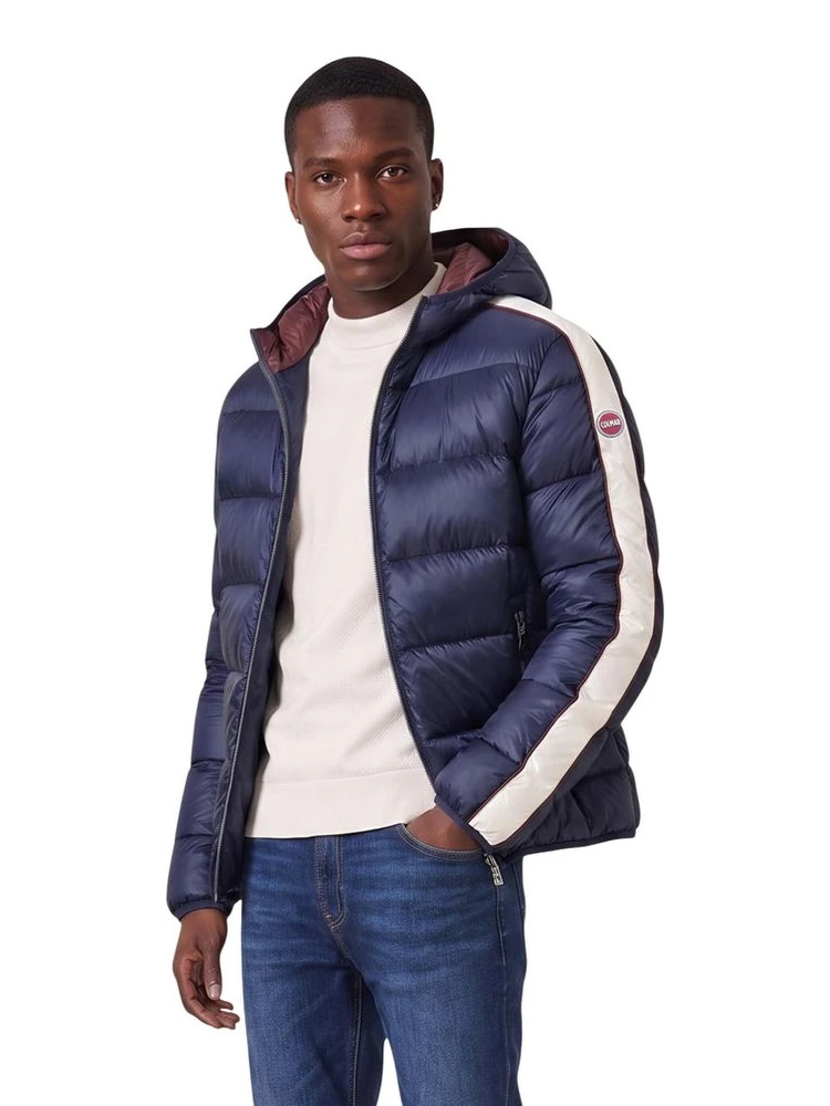 Blue Polyamide Full-Length Jacket