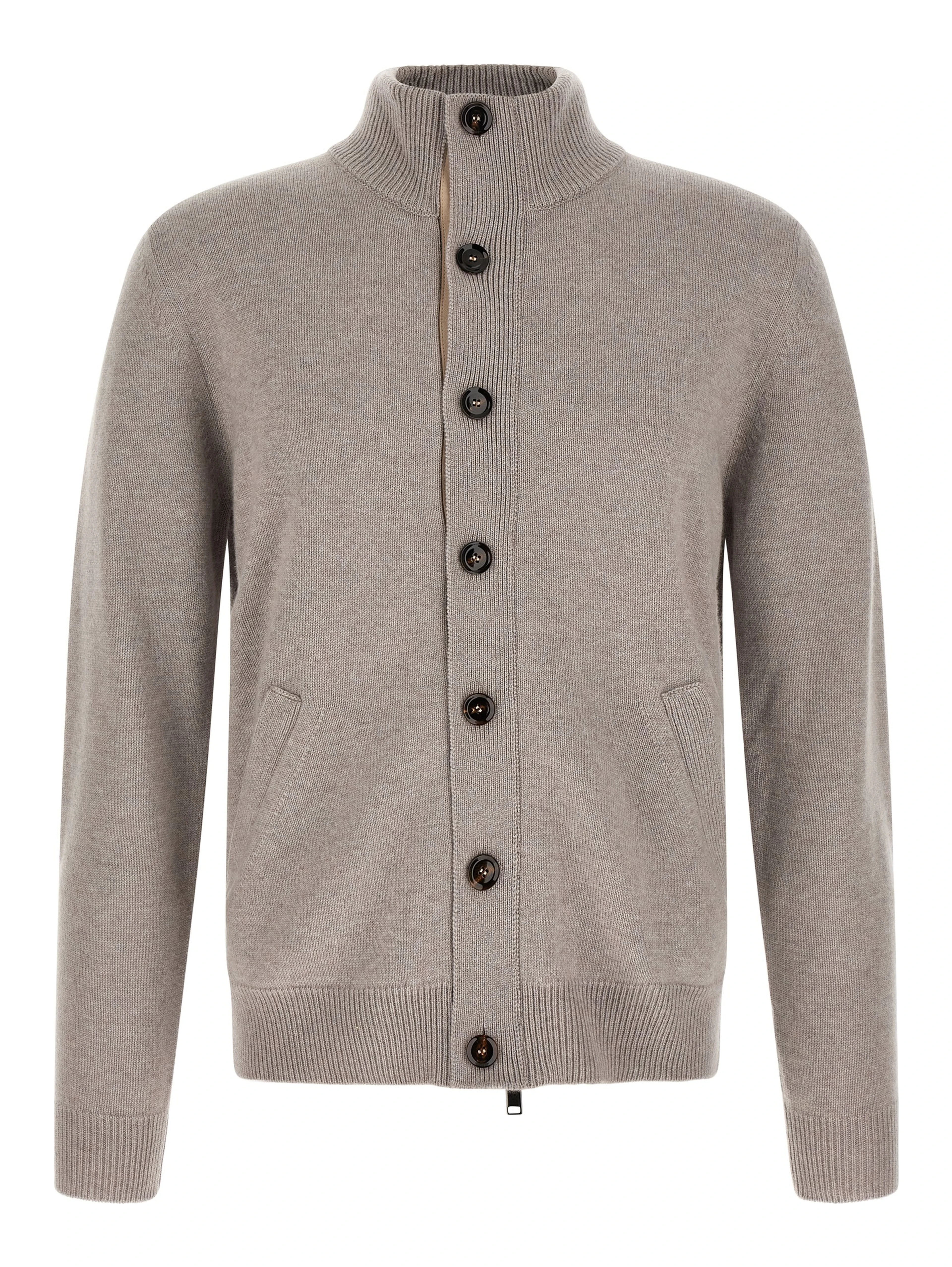 Beige Cashmere Cardigan