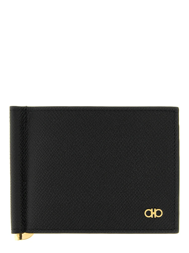 Black Calfskin Money Clip