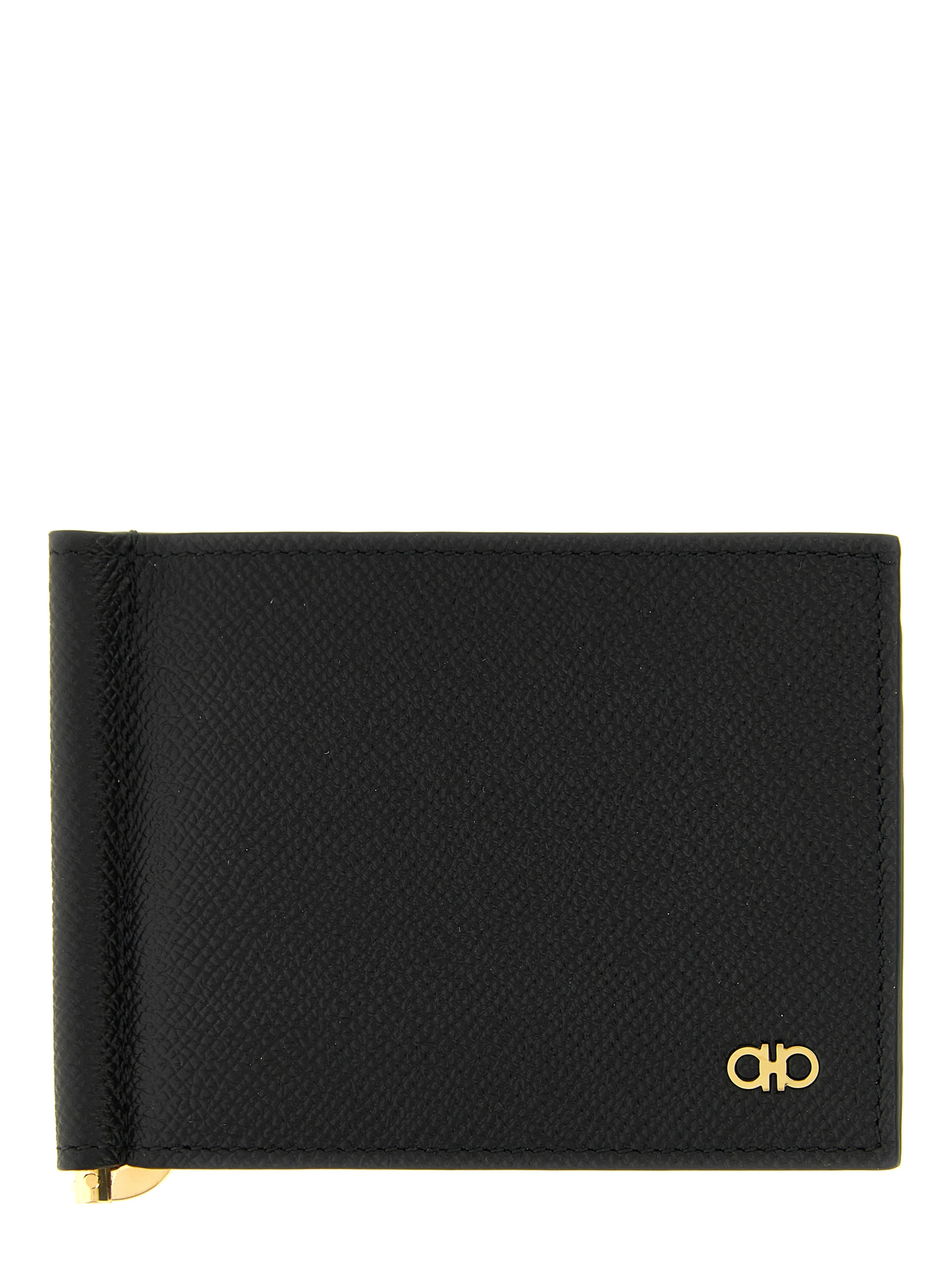 Black Calfskin Money Clip