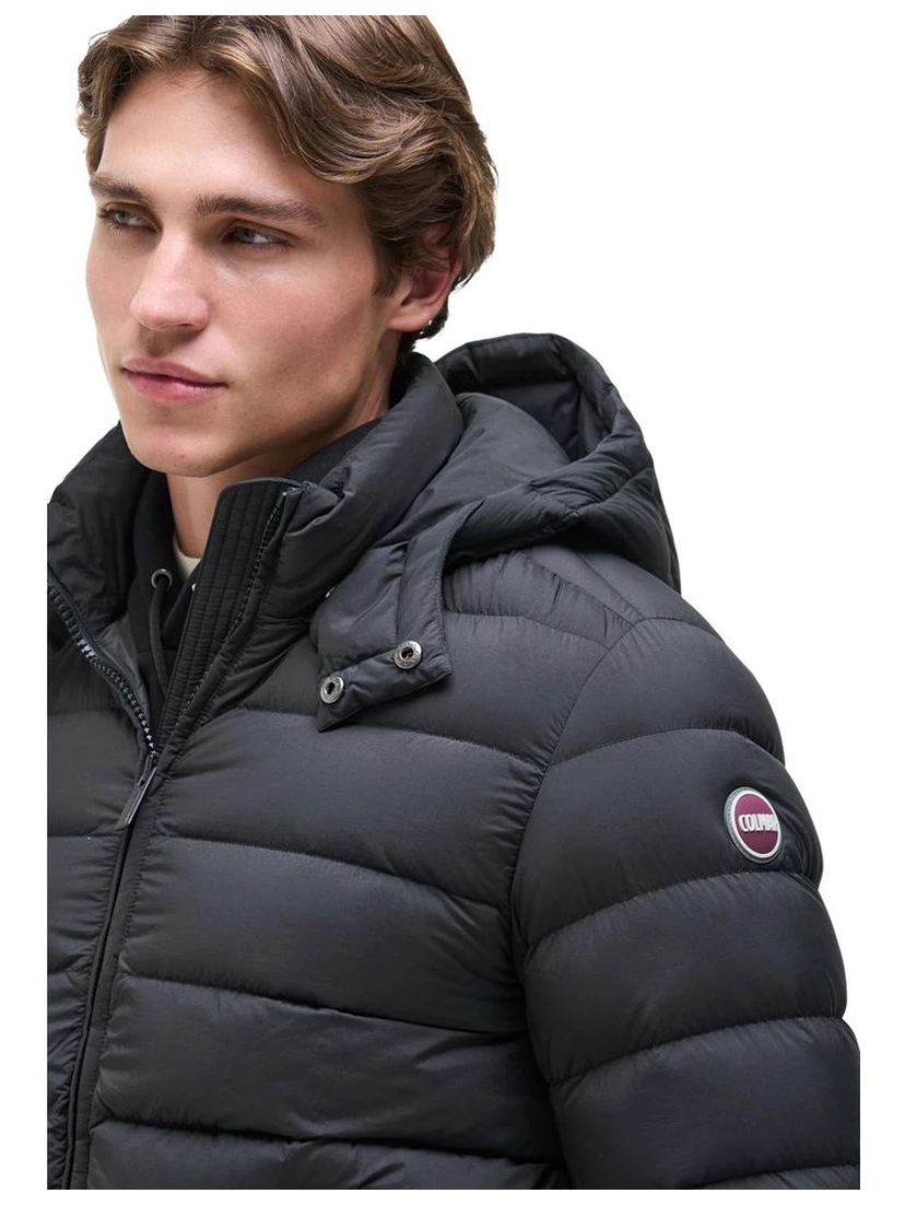 Black Polyamide Full-Length Jacket