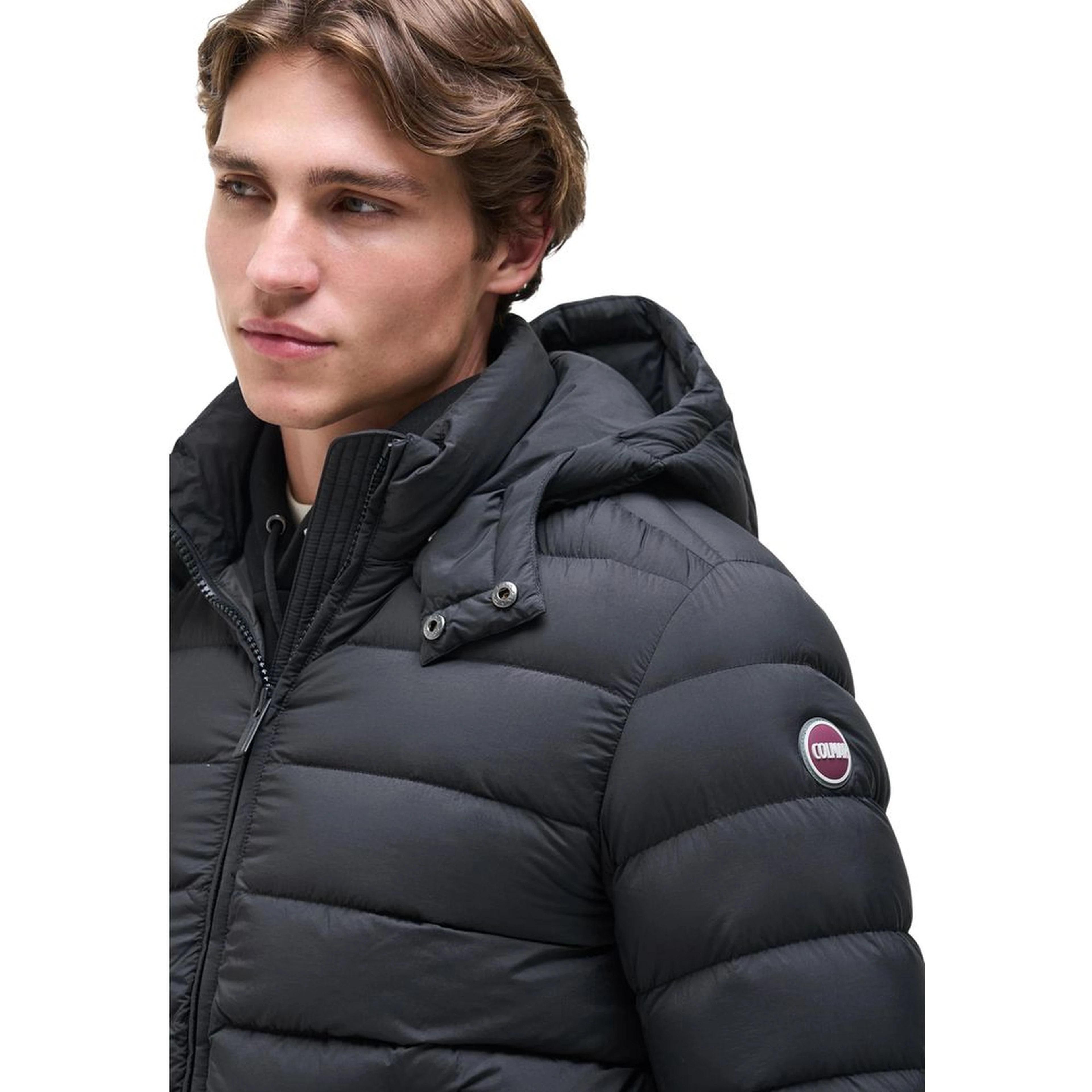 Black Polyamide Full-Length Jacket