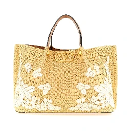 Beige Cotton Tote Bag