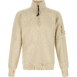 Beige Cotton Sweatshirt