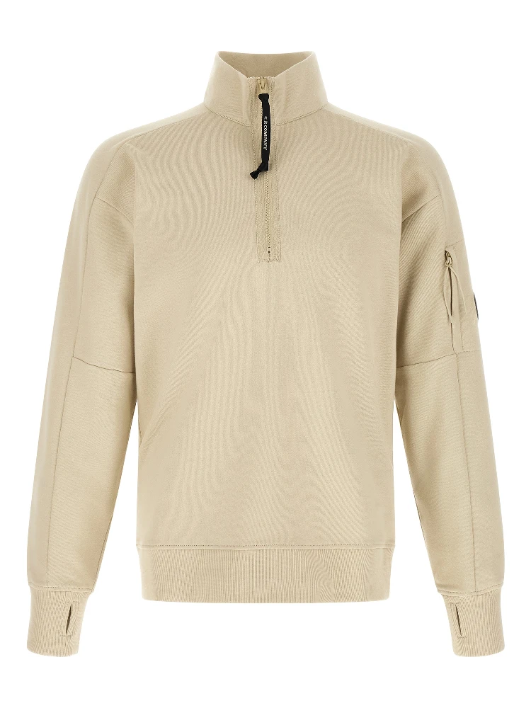 Beige Cotton Sweatshirt