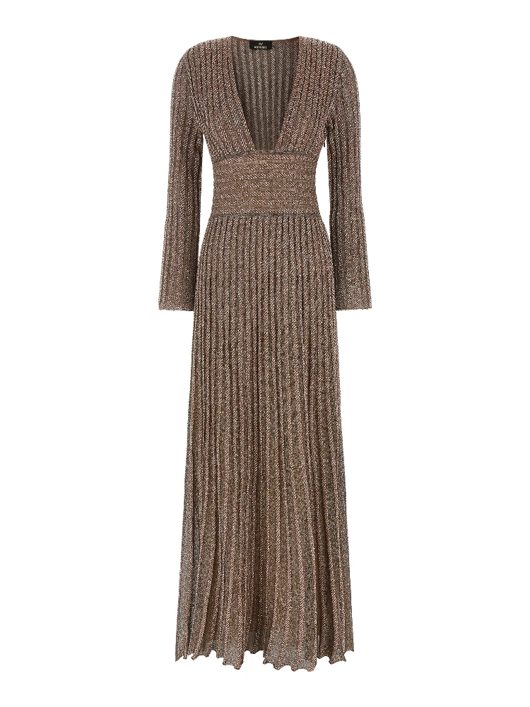 Multicolor Viscose Long Dress