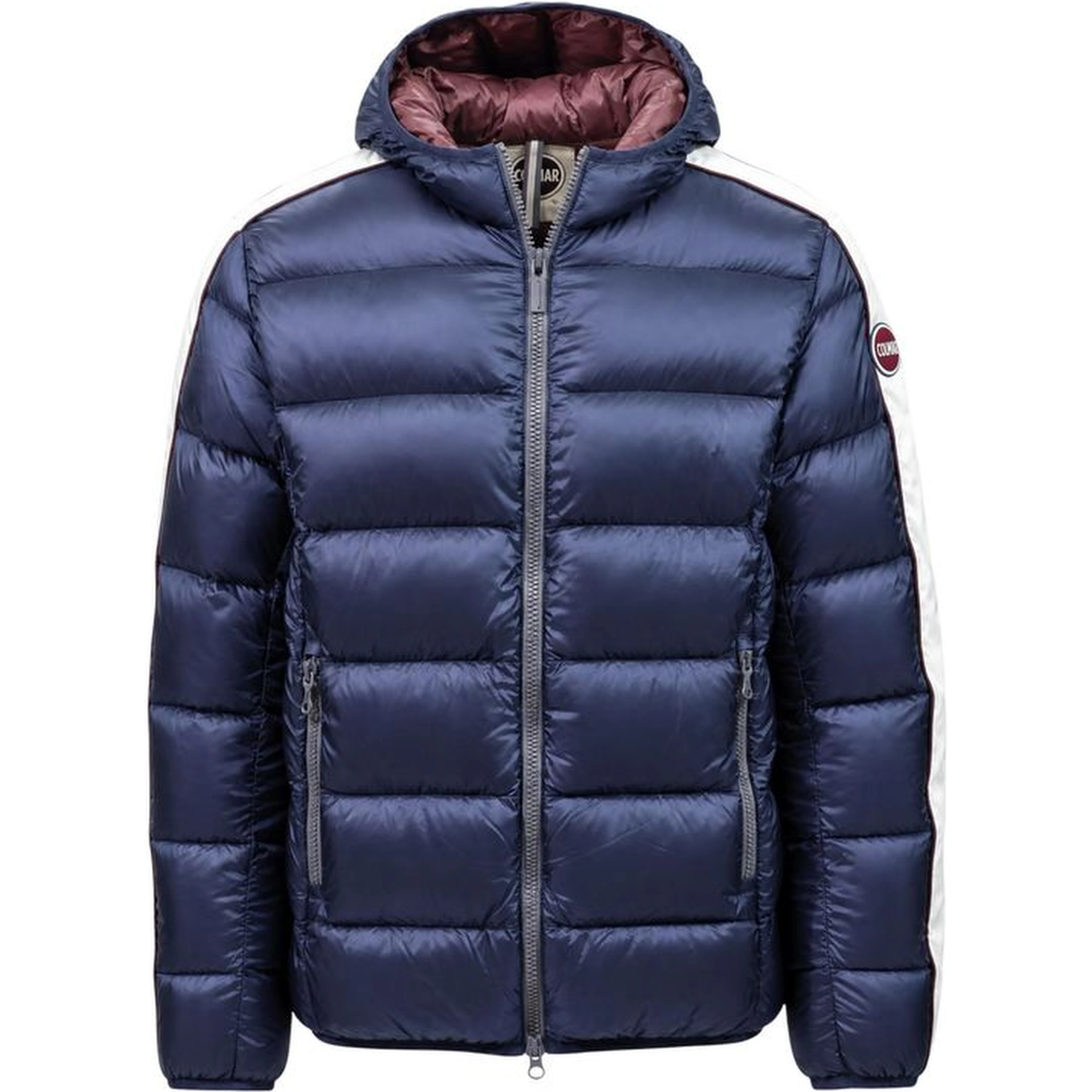 Blue Polyamide Full-Length Jacket