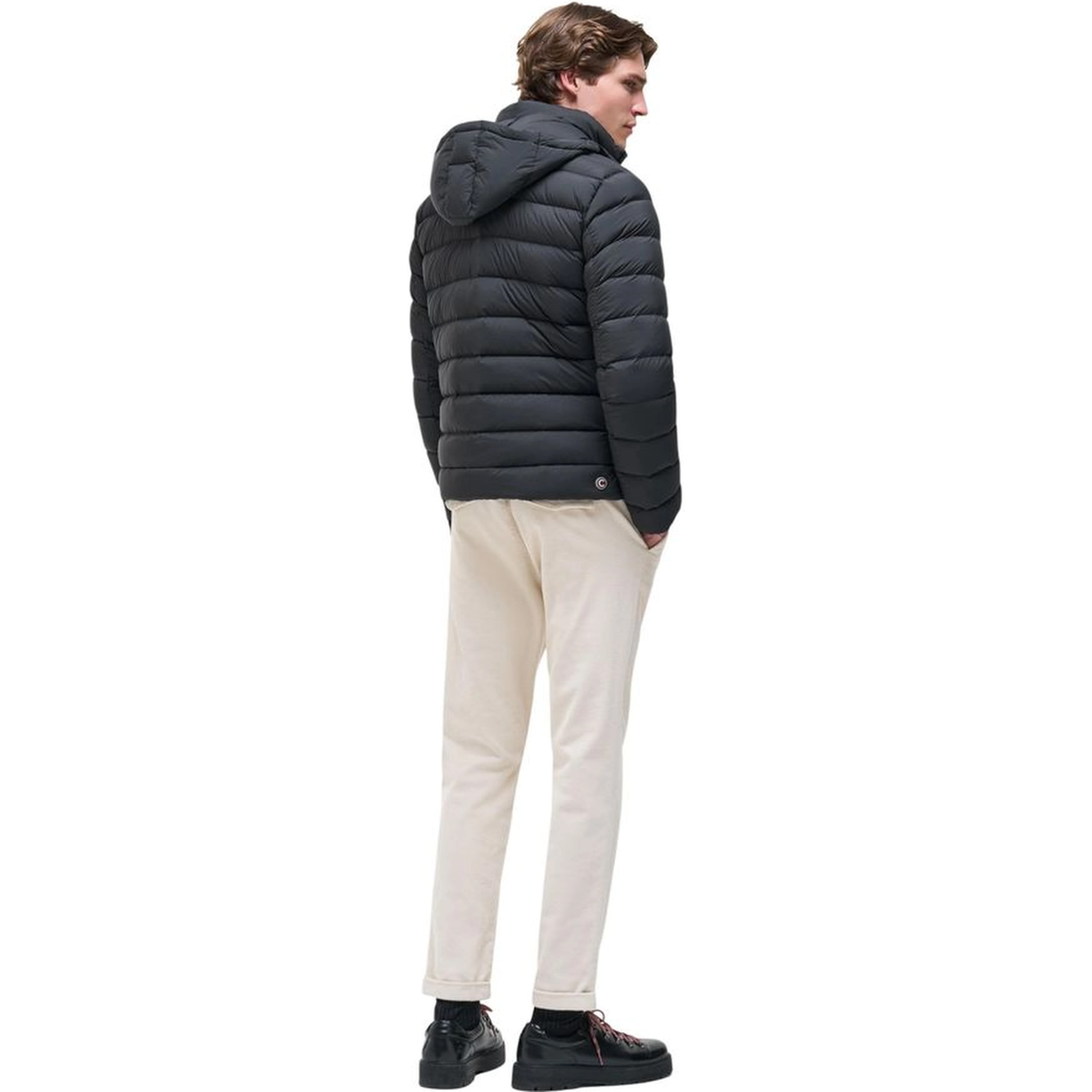 Black Polyamide Full-Length Jacket