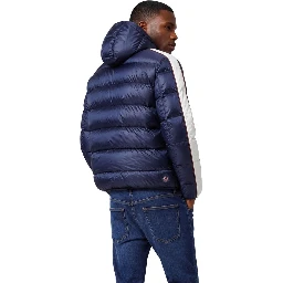 Blue Polyamide Full-Length Jacket