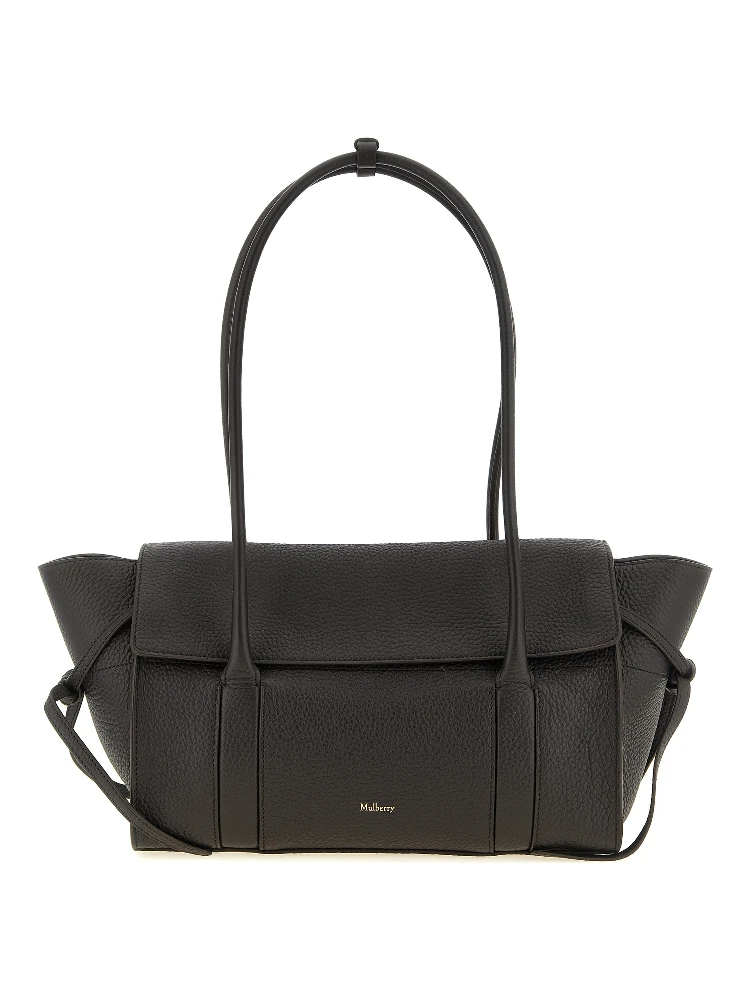Black Calfskin Shoulder Bag