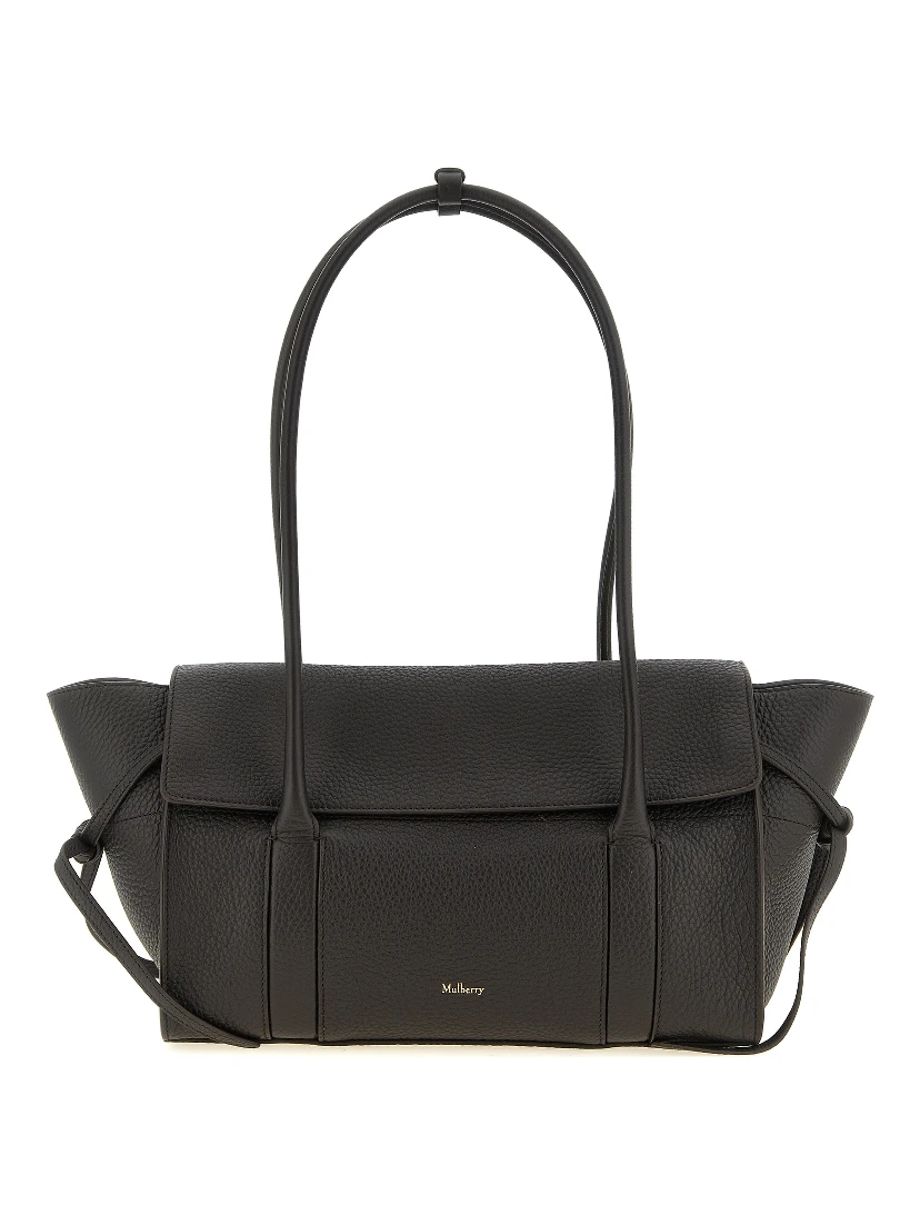 Black Calfskin Shoulder Bag