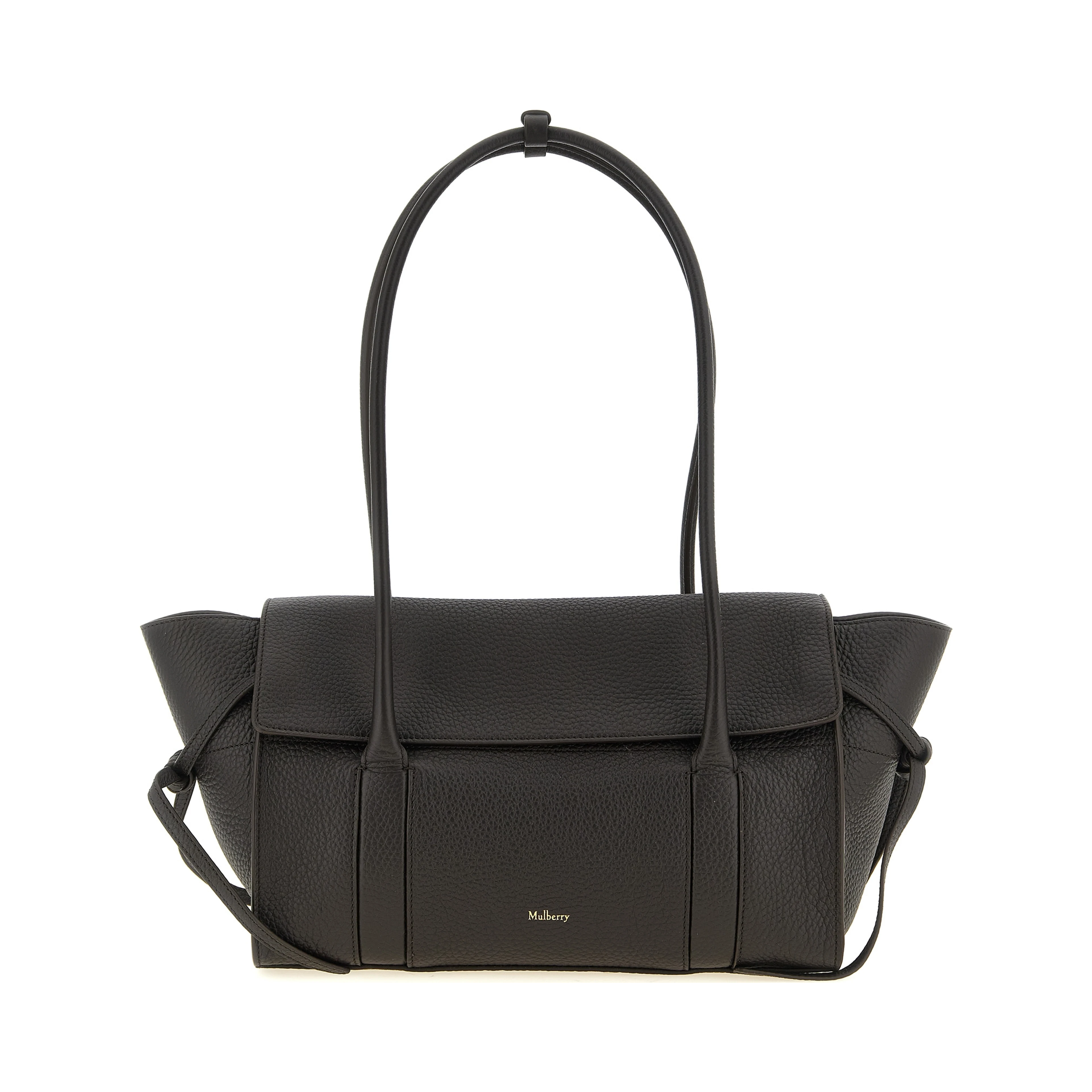Black Calfskin Shoulder Bag