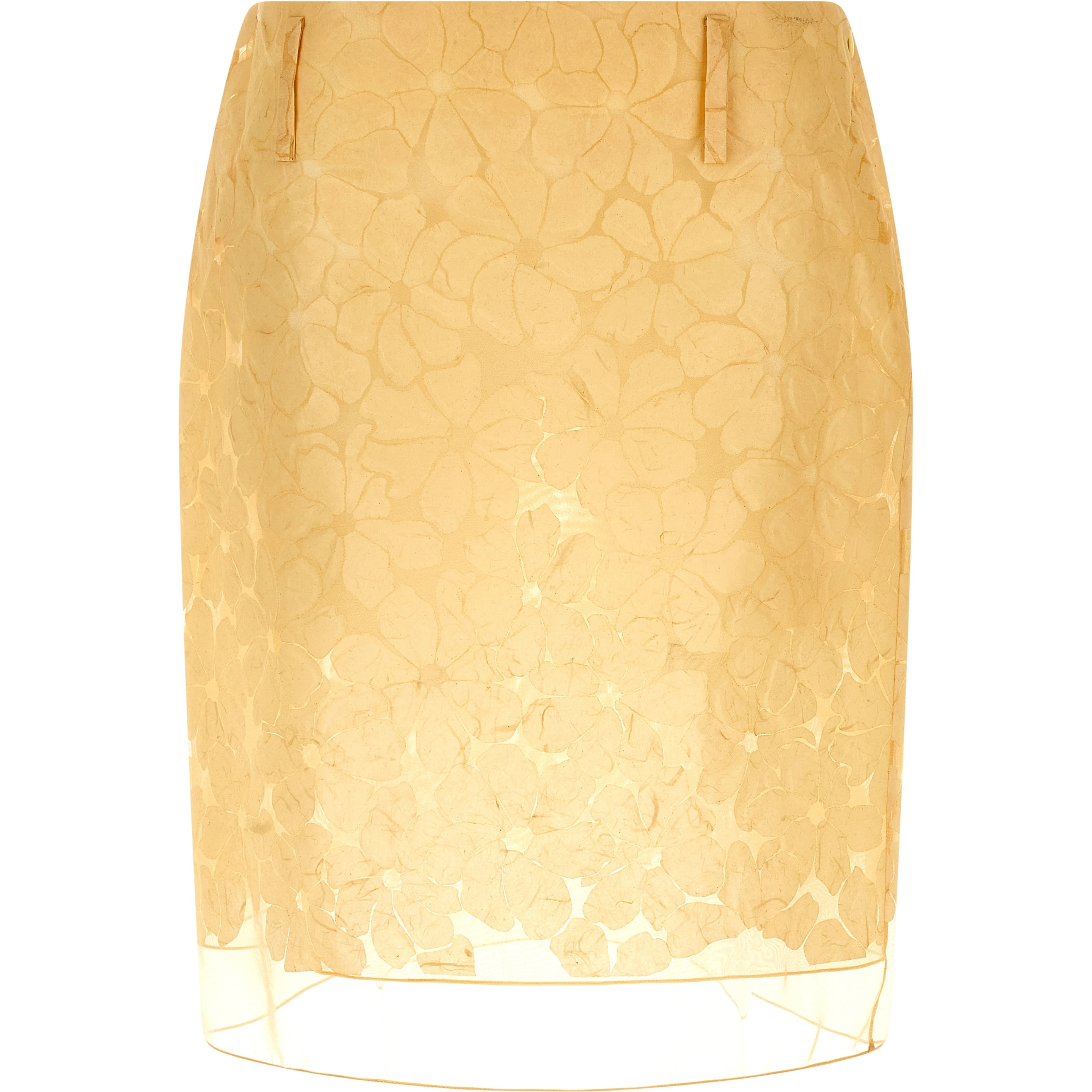 Multicolor Polyester Midi Skirt