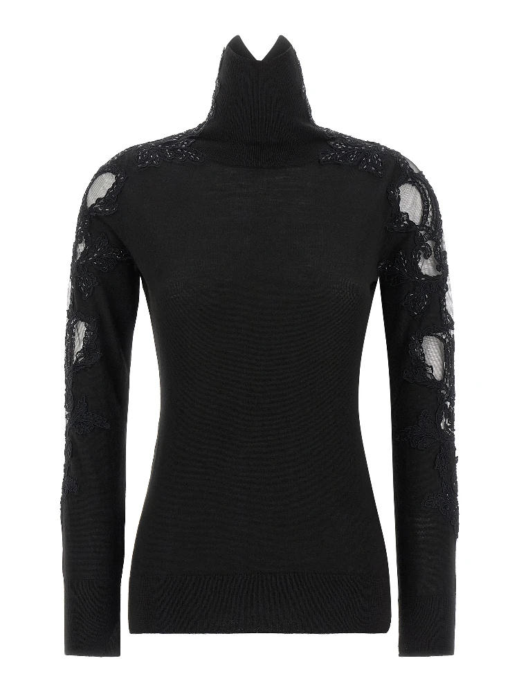 Black Virgin Wool Cardigan