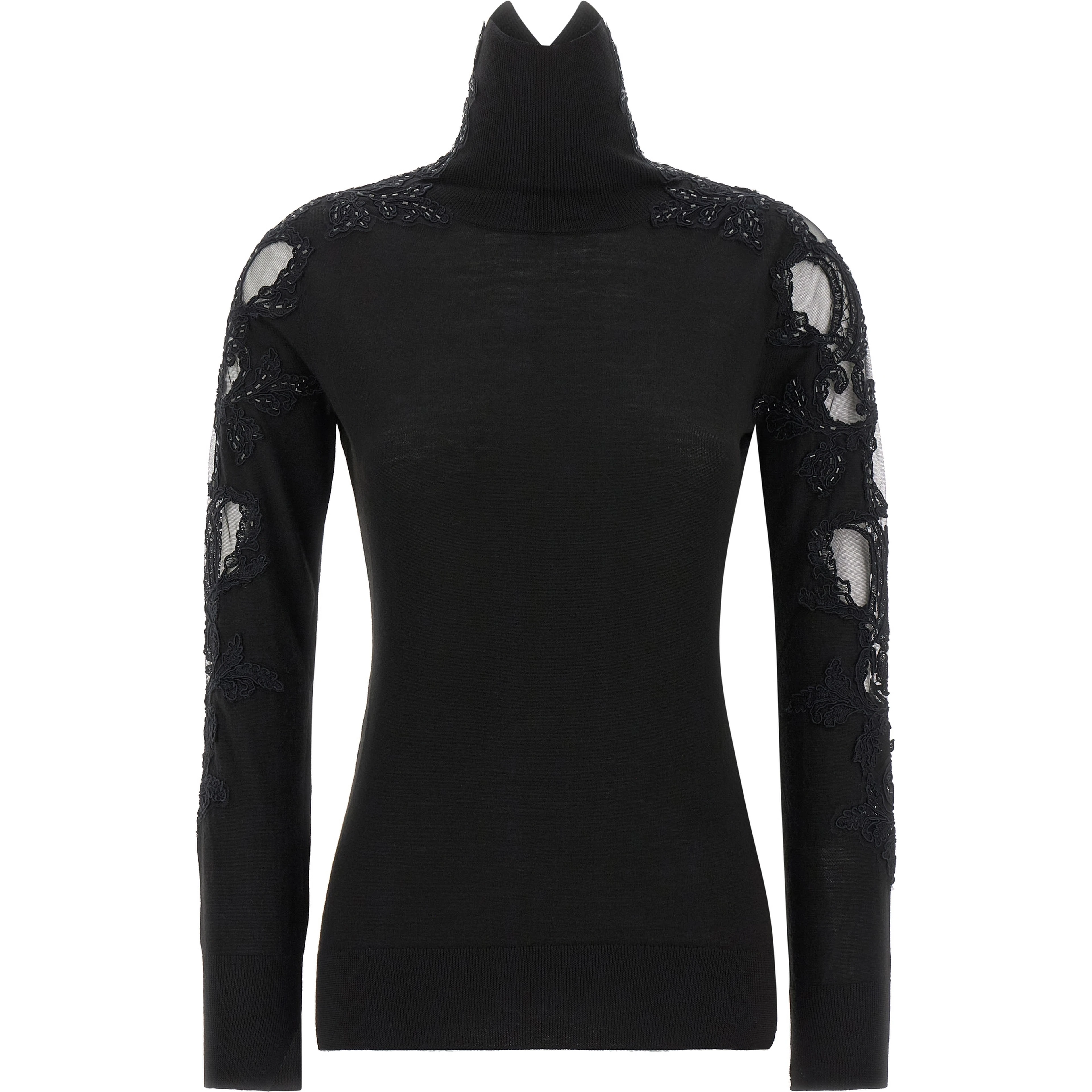 Black Virgin Wool Cardigan