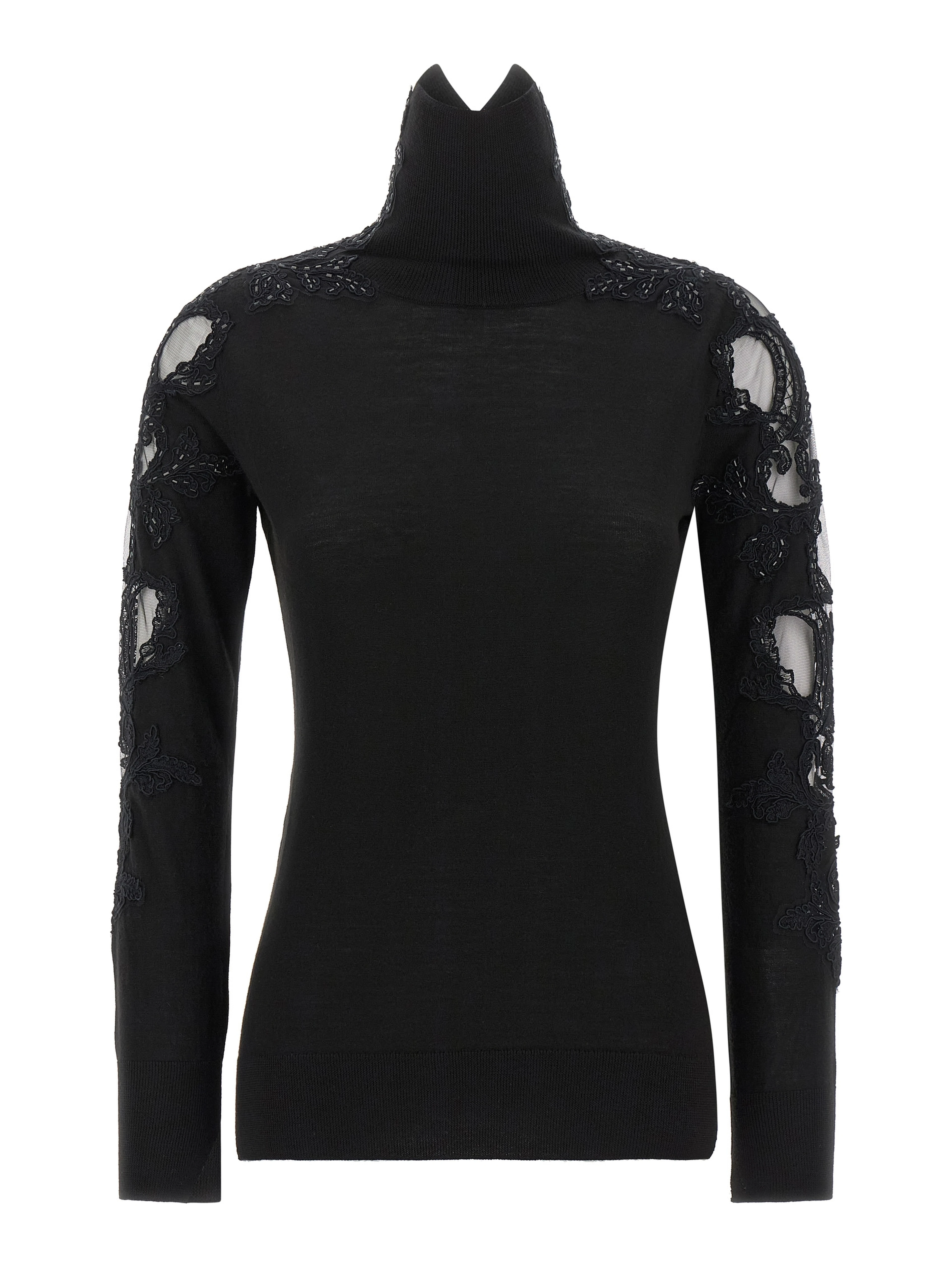 Black Virgin Wool Cardigan