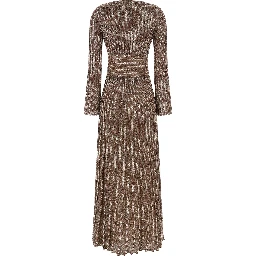 Multicolor Viscose Long Dress