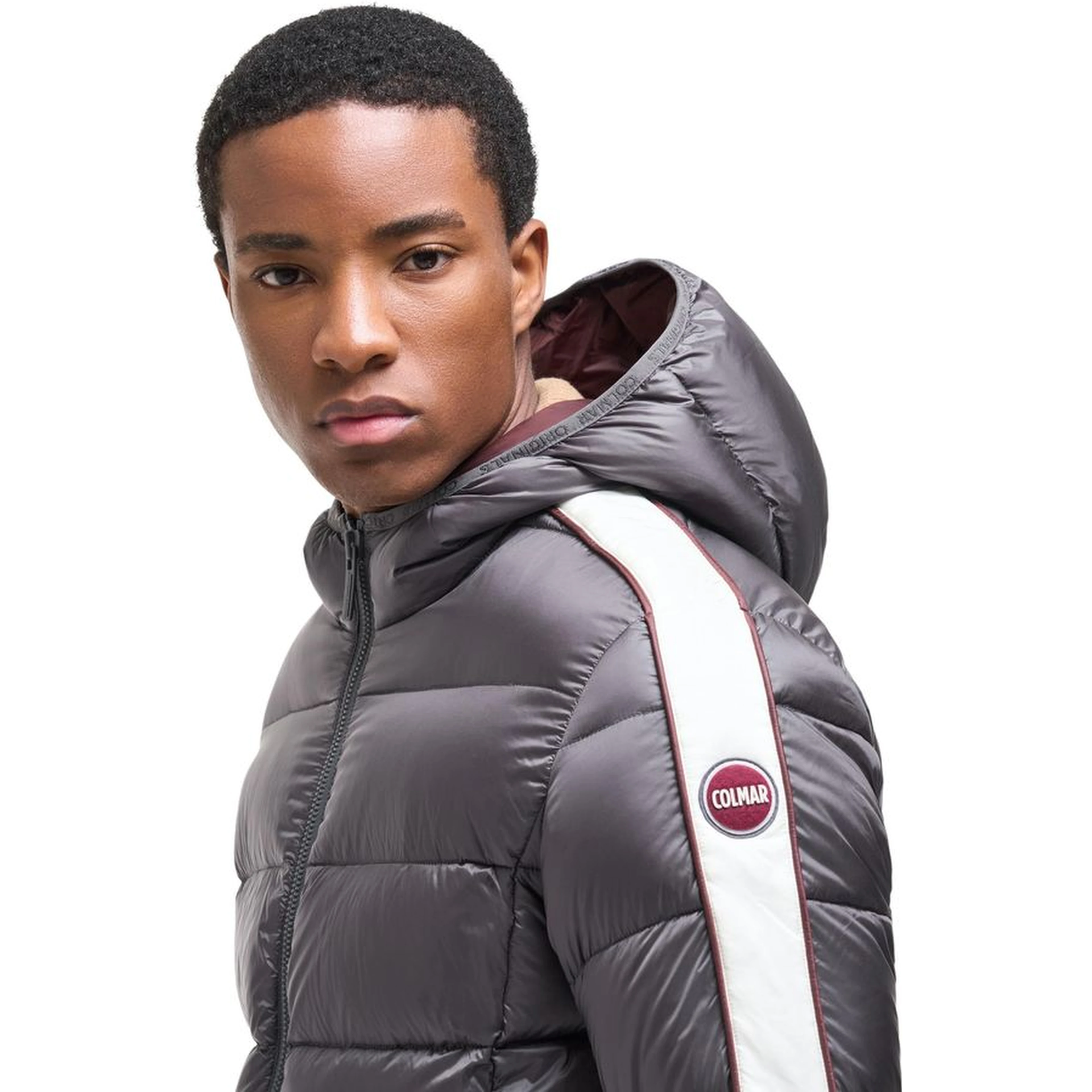 Beige Polyamide Full-Length Jacket