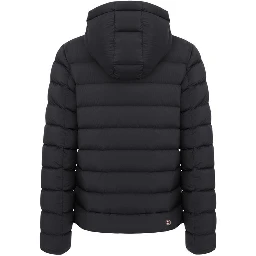 Black Polyamide Full-Length Jacket