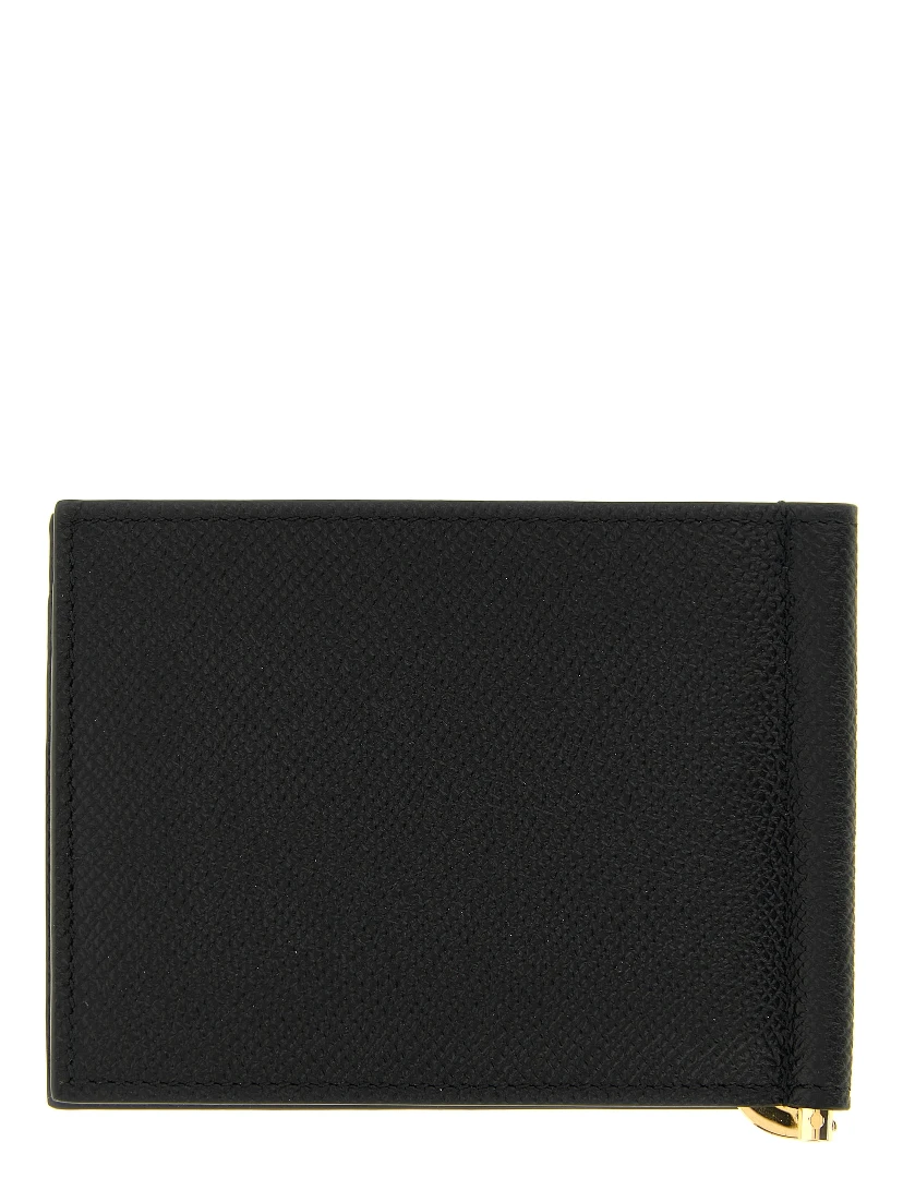 Black Calfskin Money Clip