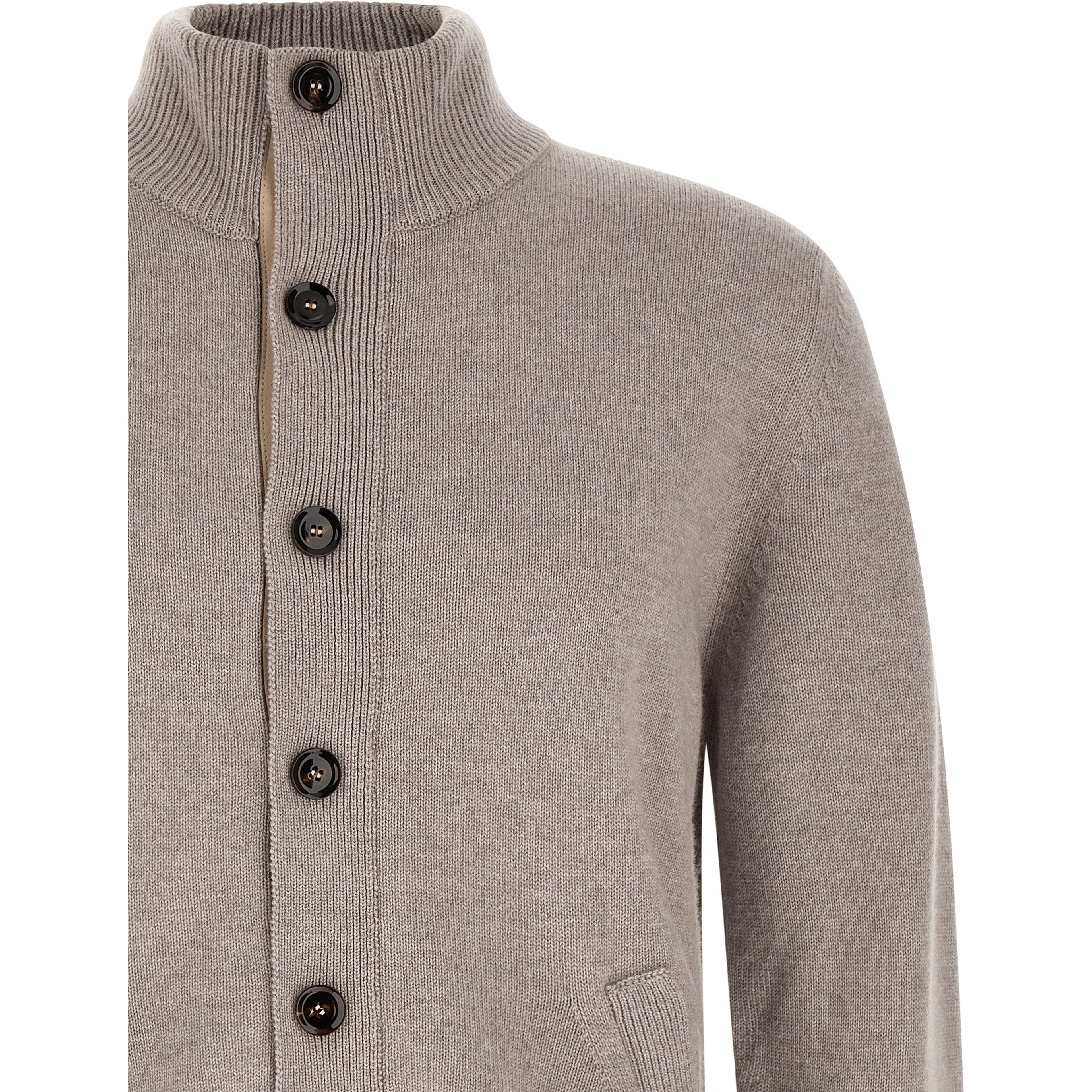 Beige Cashmere Cardigan