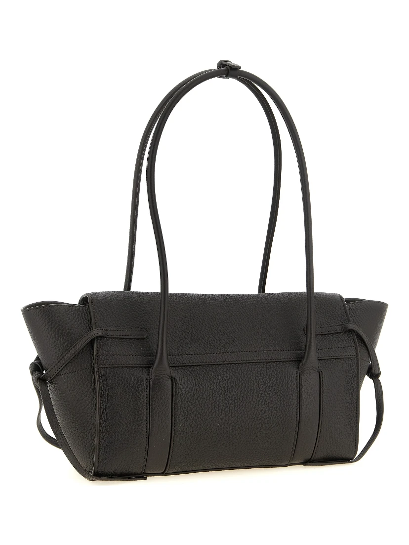 Black Calfskin Shoulder Bag