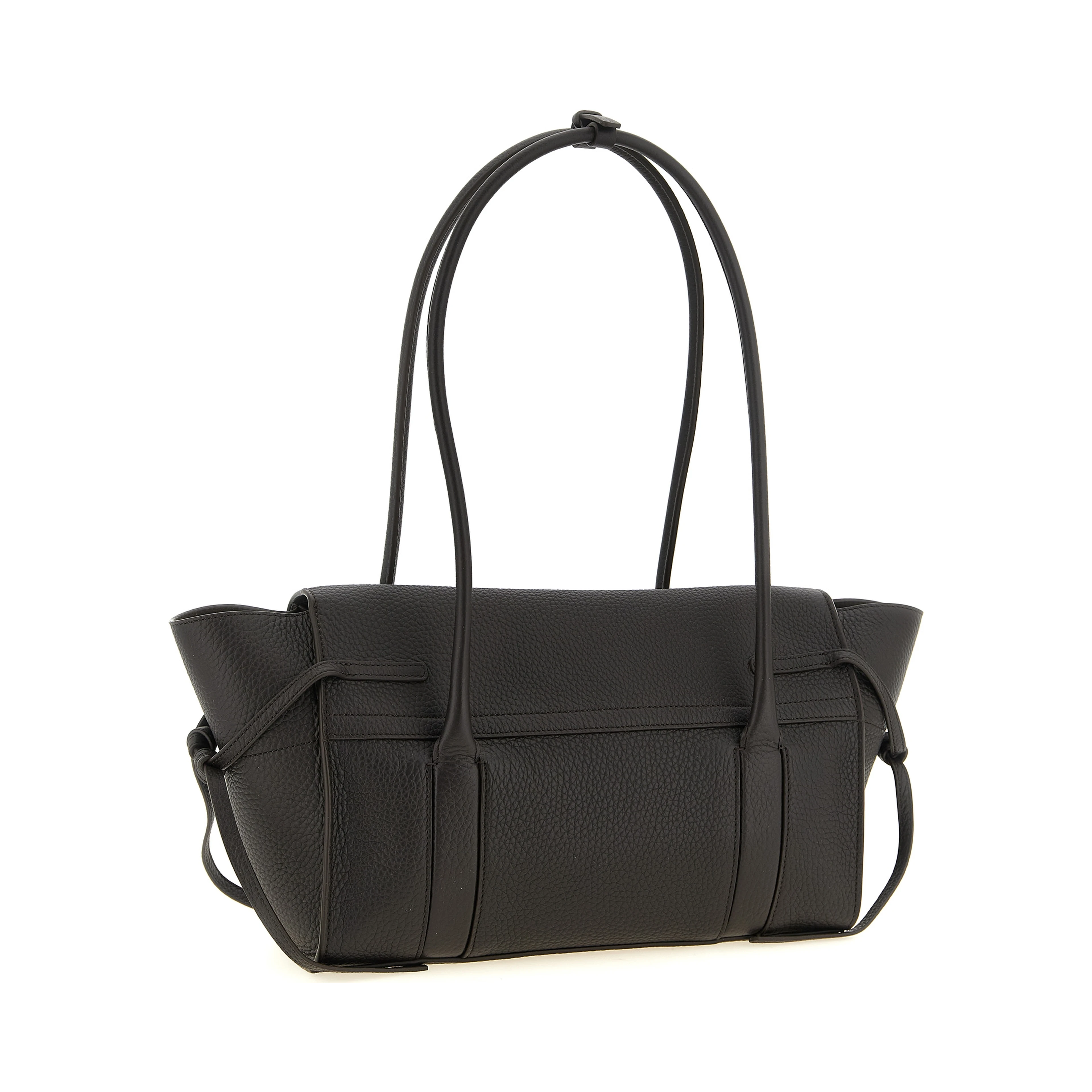 Black Calfskin Shoulder Bag