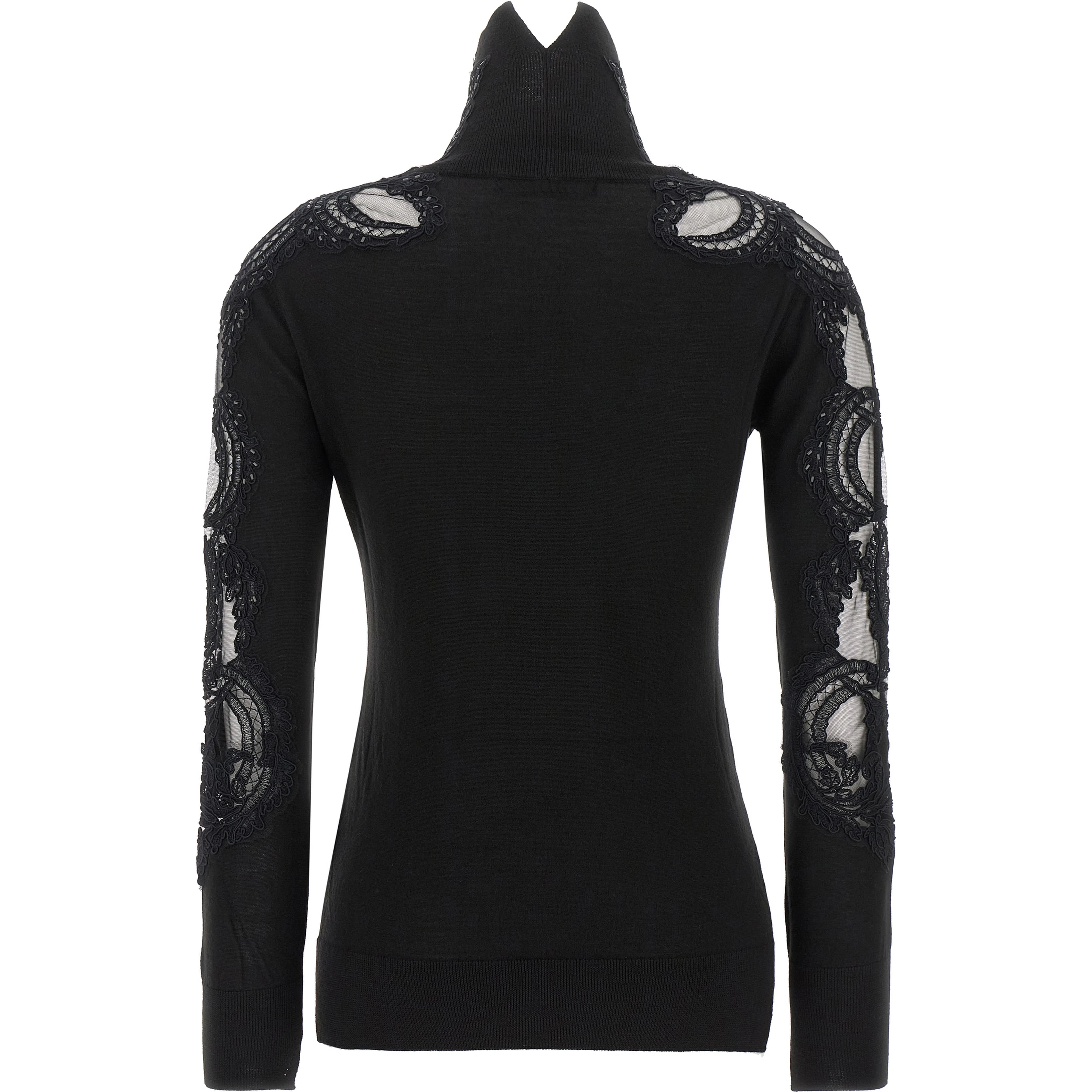 Black Virgin Wool Cardigan