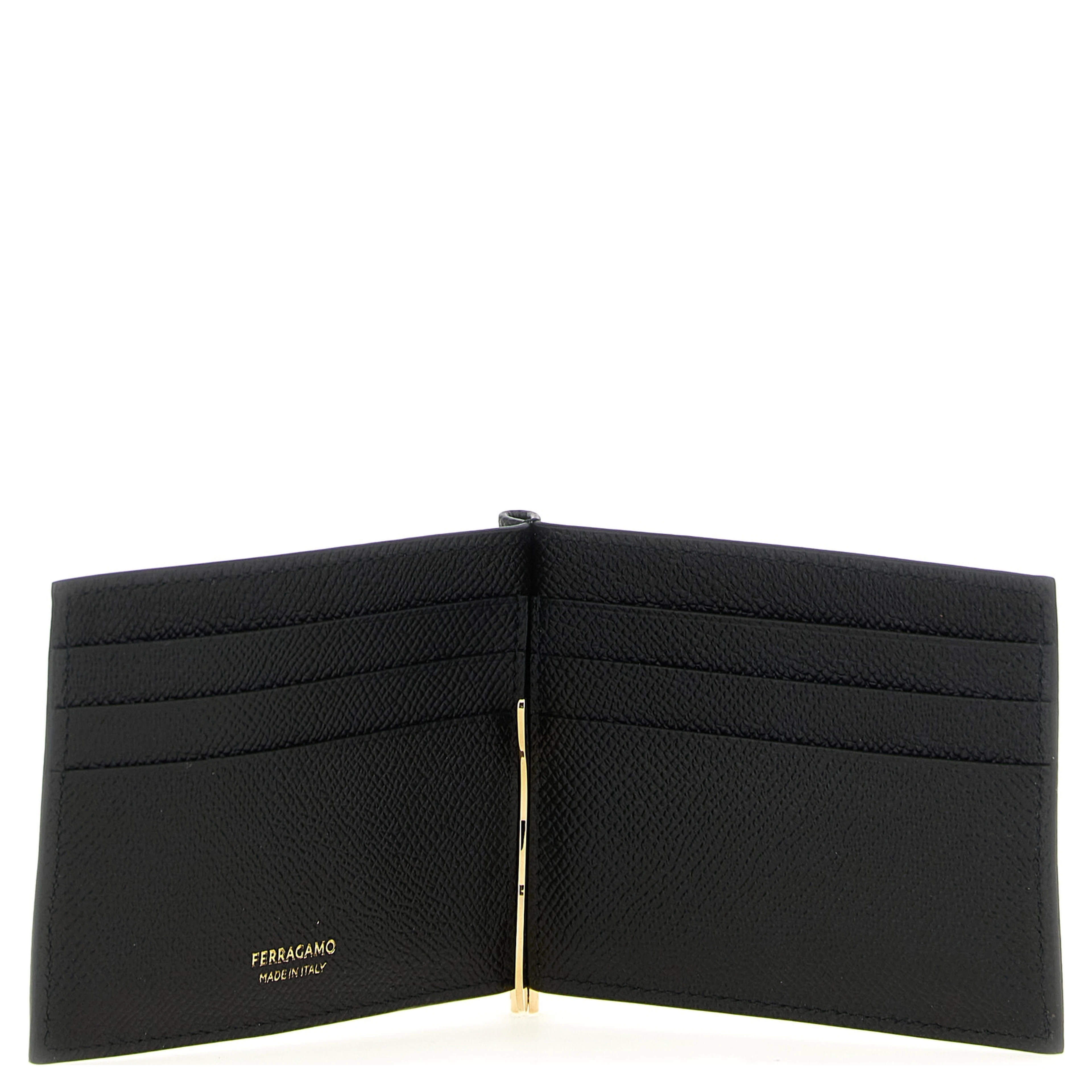Black Calfskin Money Clip