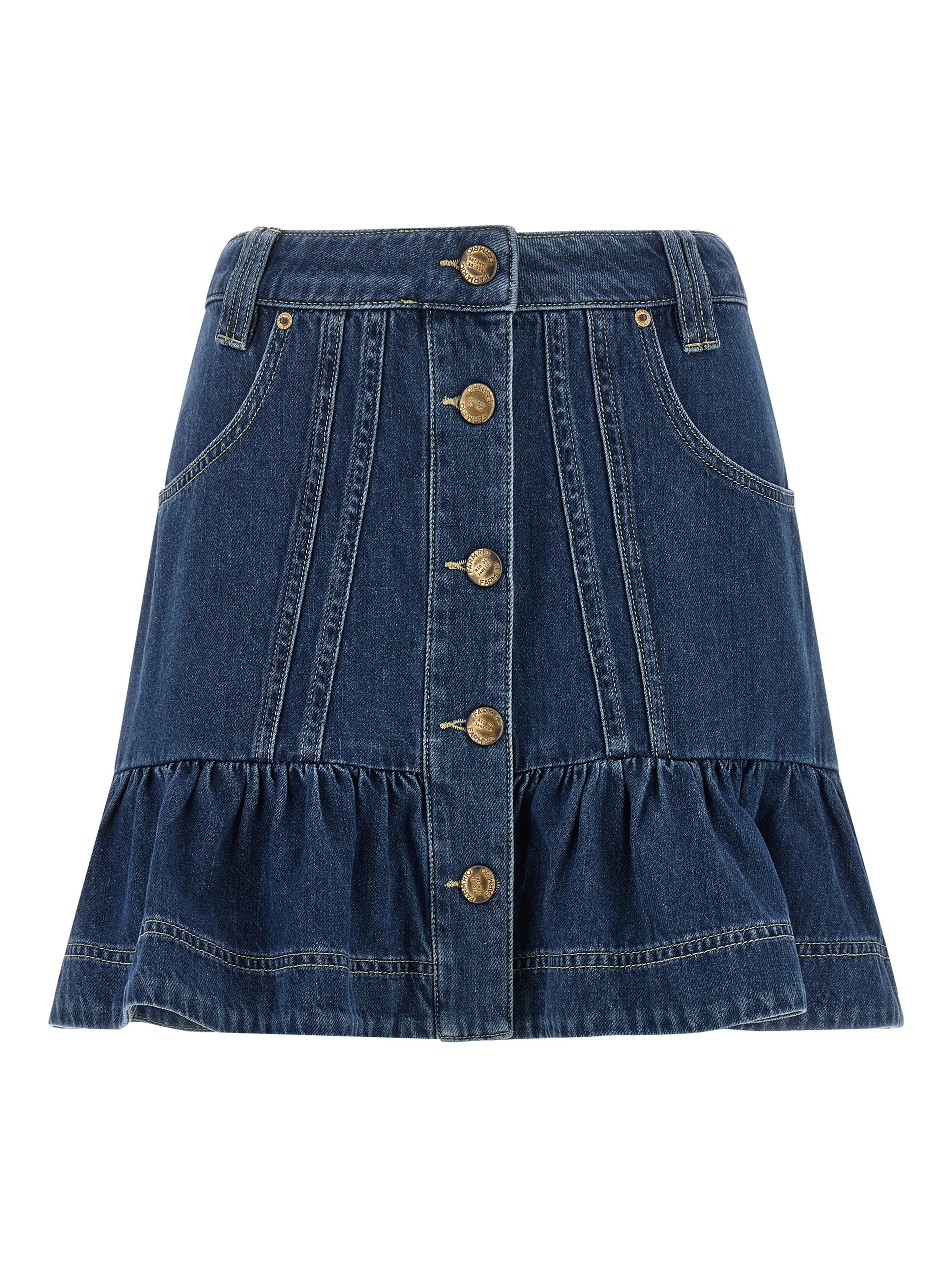 Blue Cotton Long Skirt