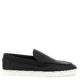 Black Calfskin Slip-On Loafers