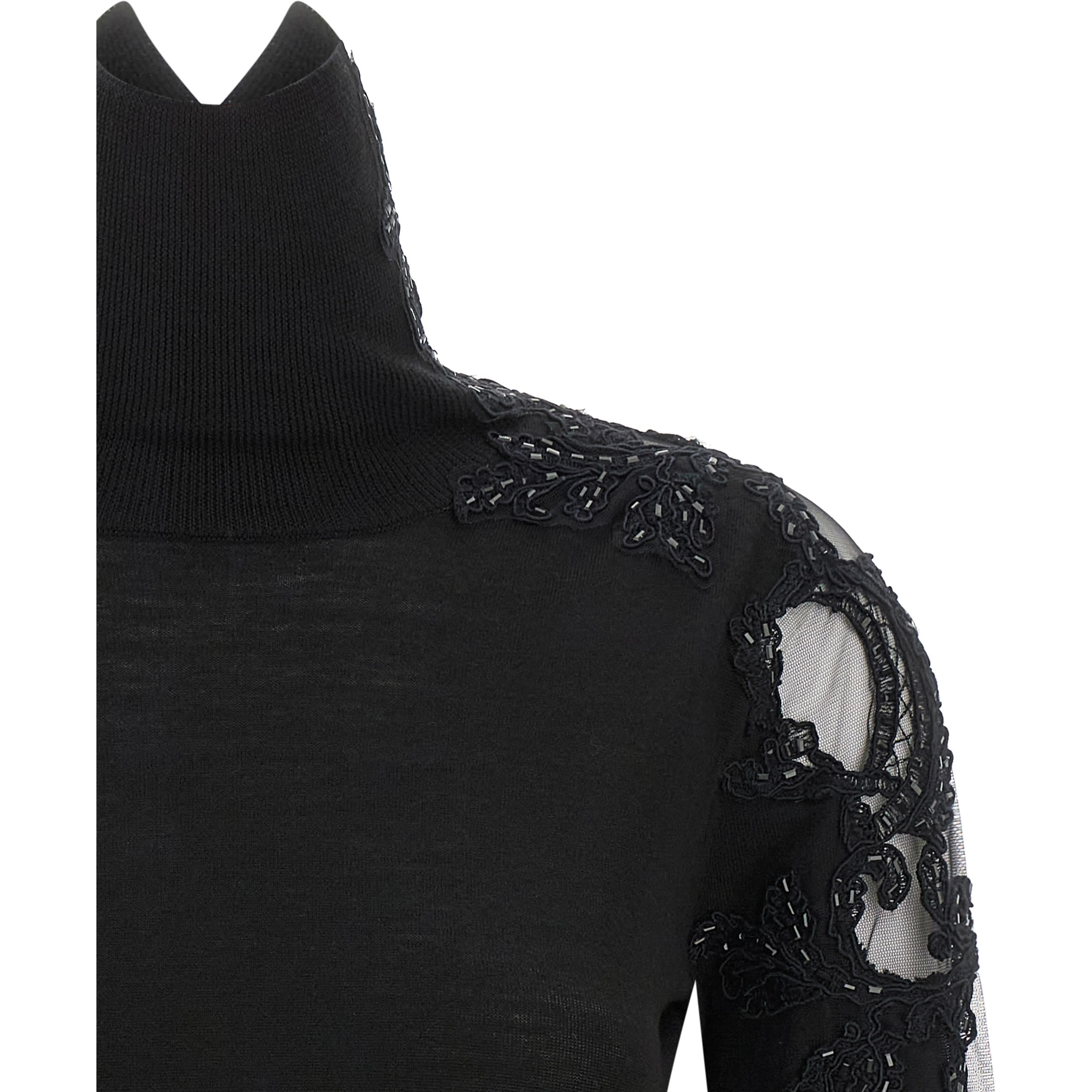Black Virgin Wool Cardigan