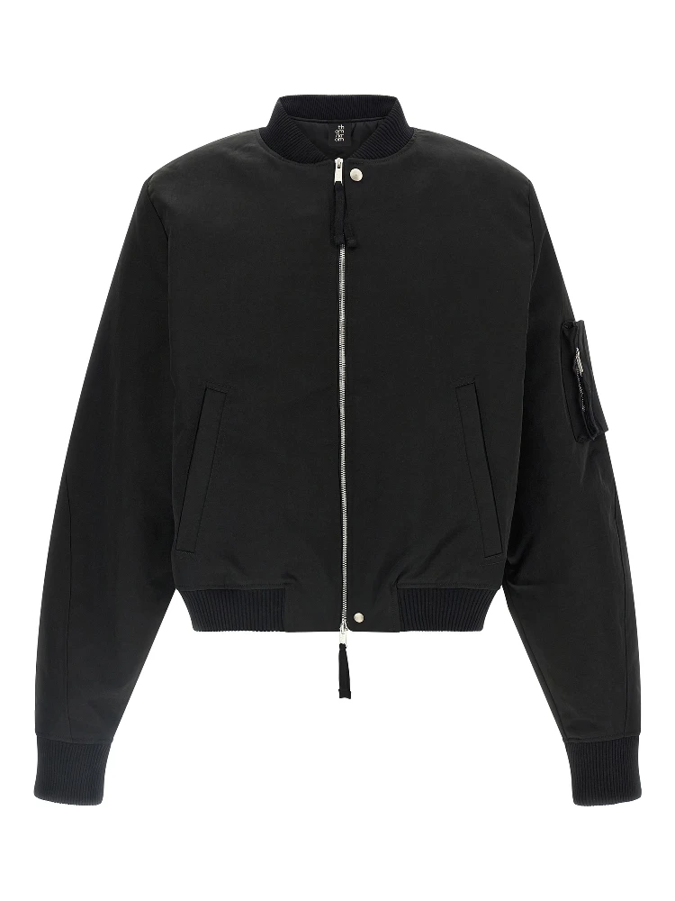 Black Recycled Polyamide Bomber