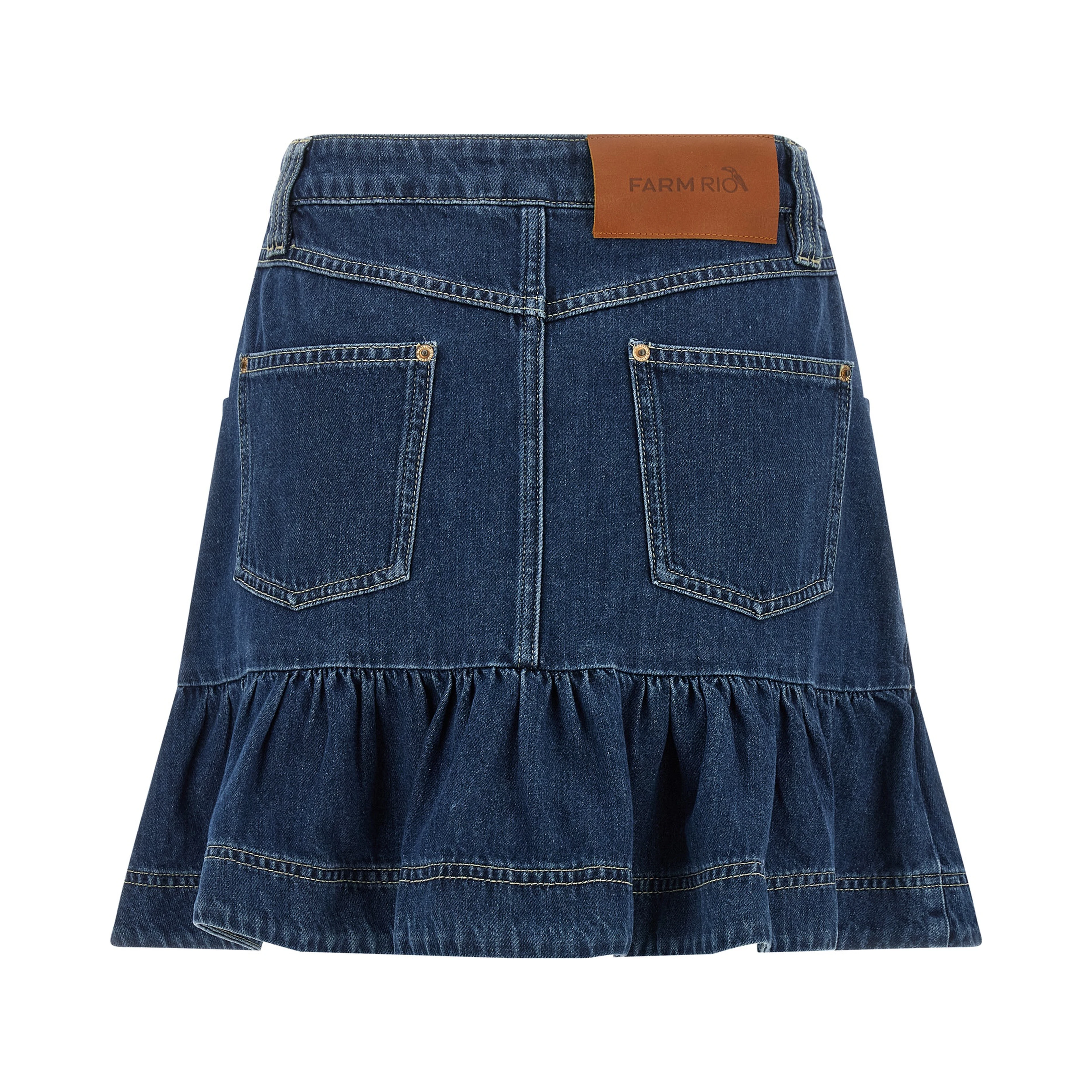 Blue Cotton Long Skirt