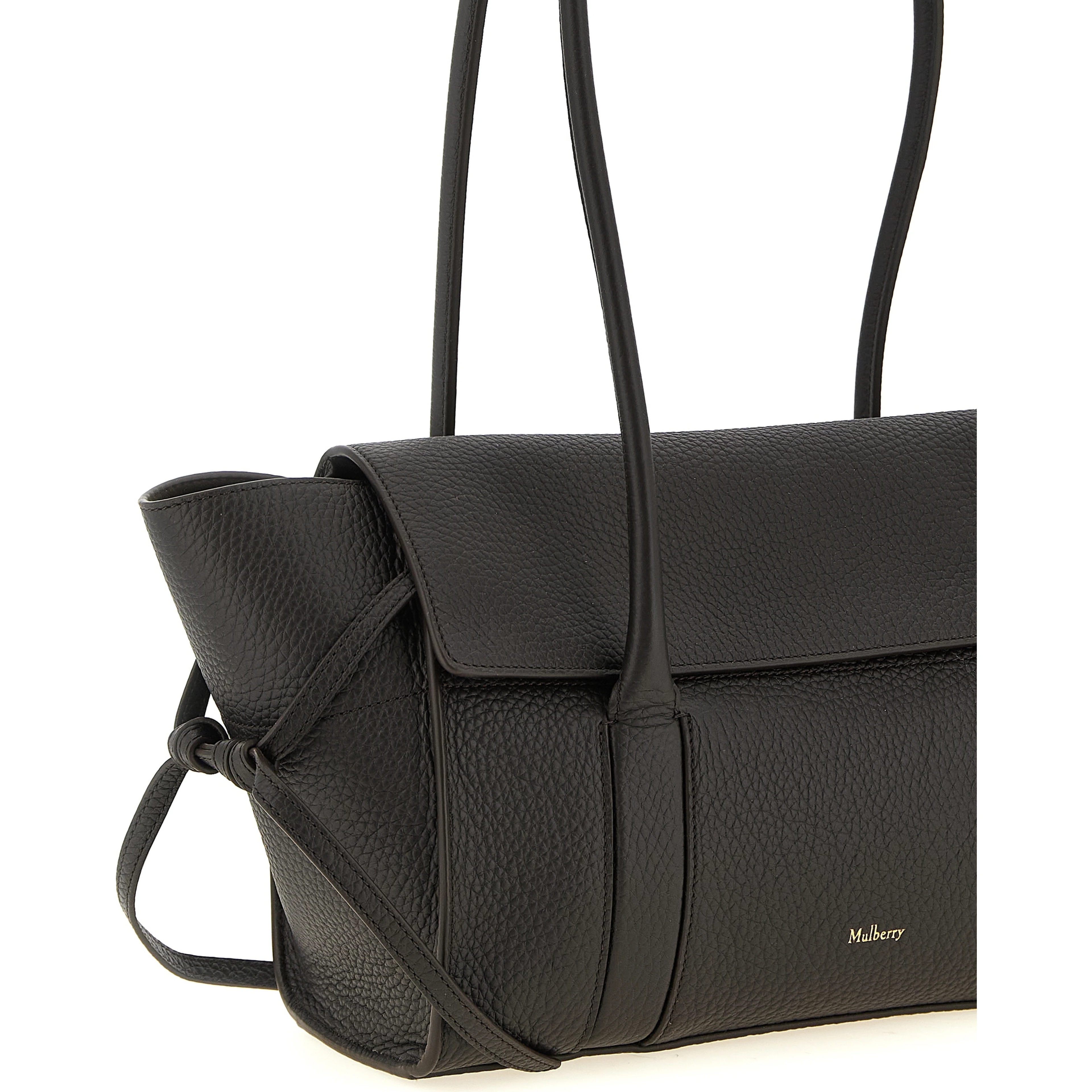 Black Calfskin Shoulder Bag