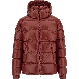 Bordeaux Polyamide Full-Length Jacket