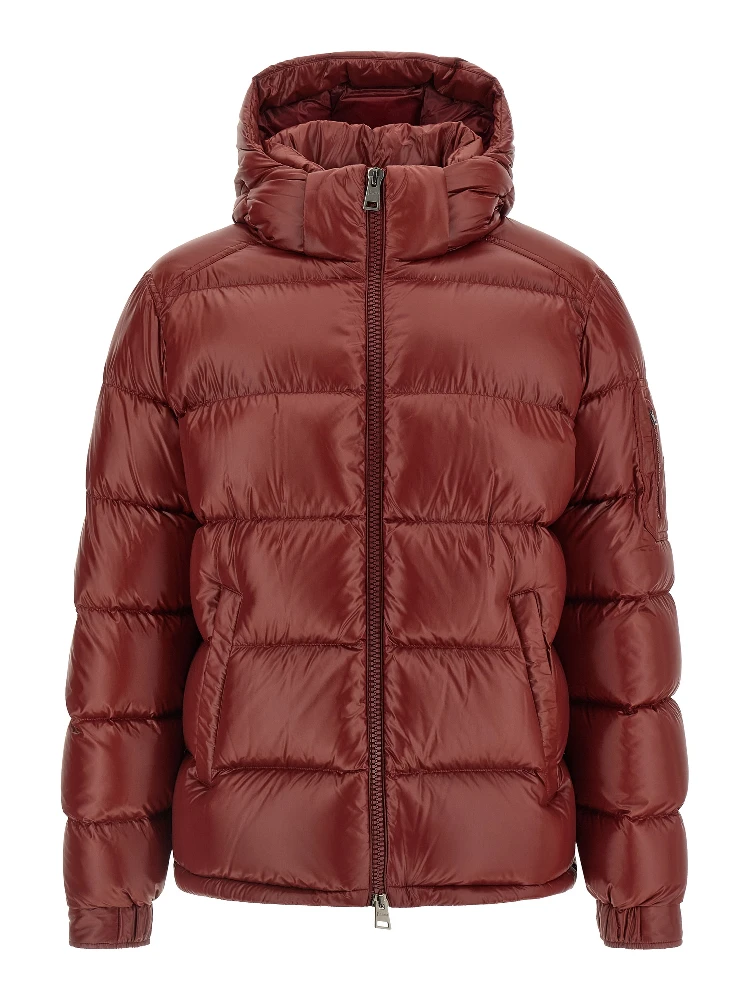Bordeaux Polyamide Full-Length Jacket