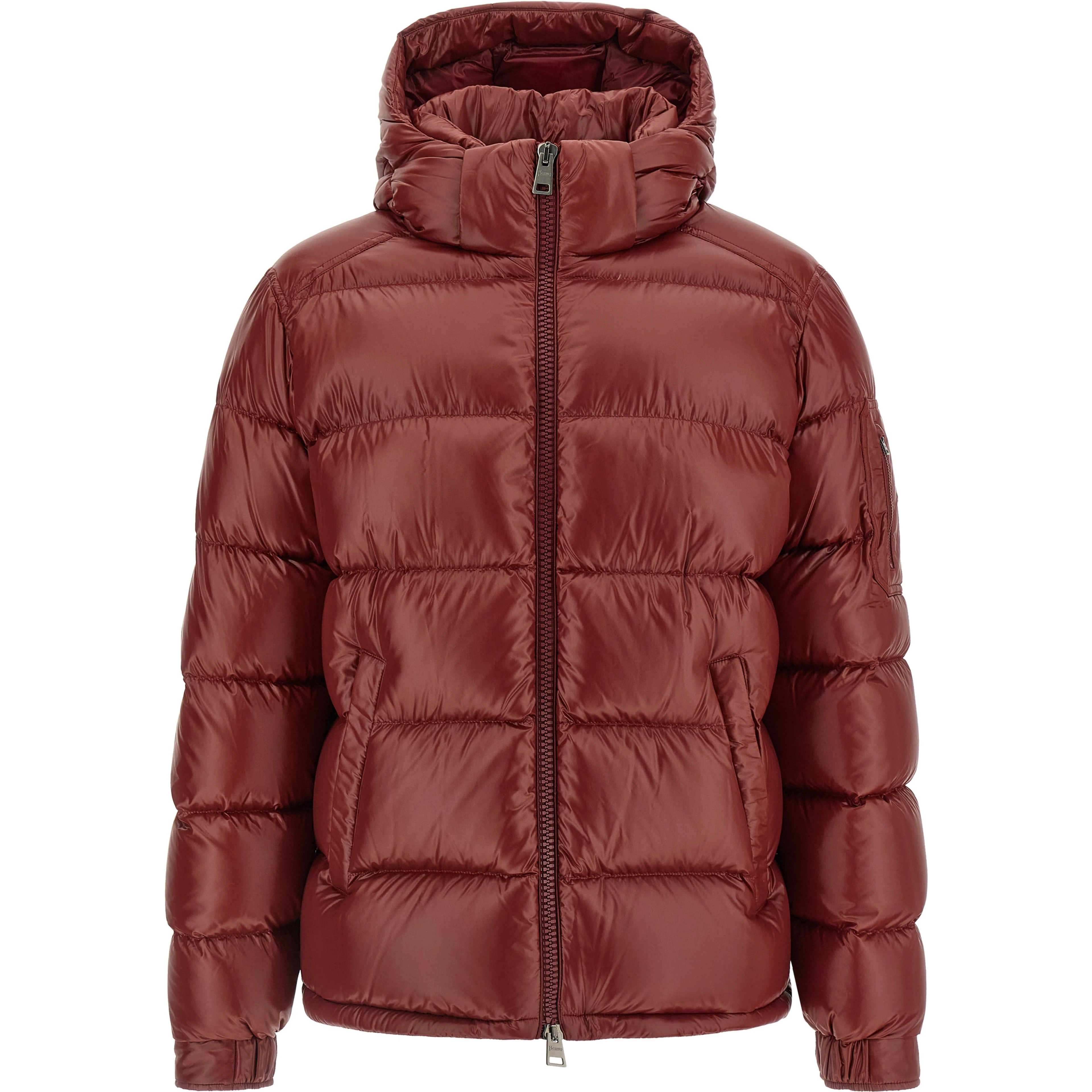 Bordeaux Polyamide Full-Length Jacket