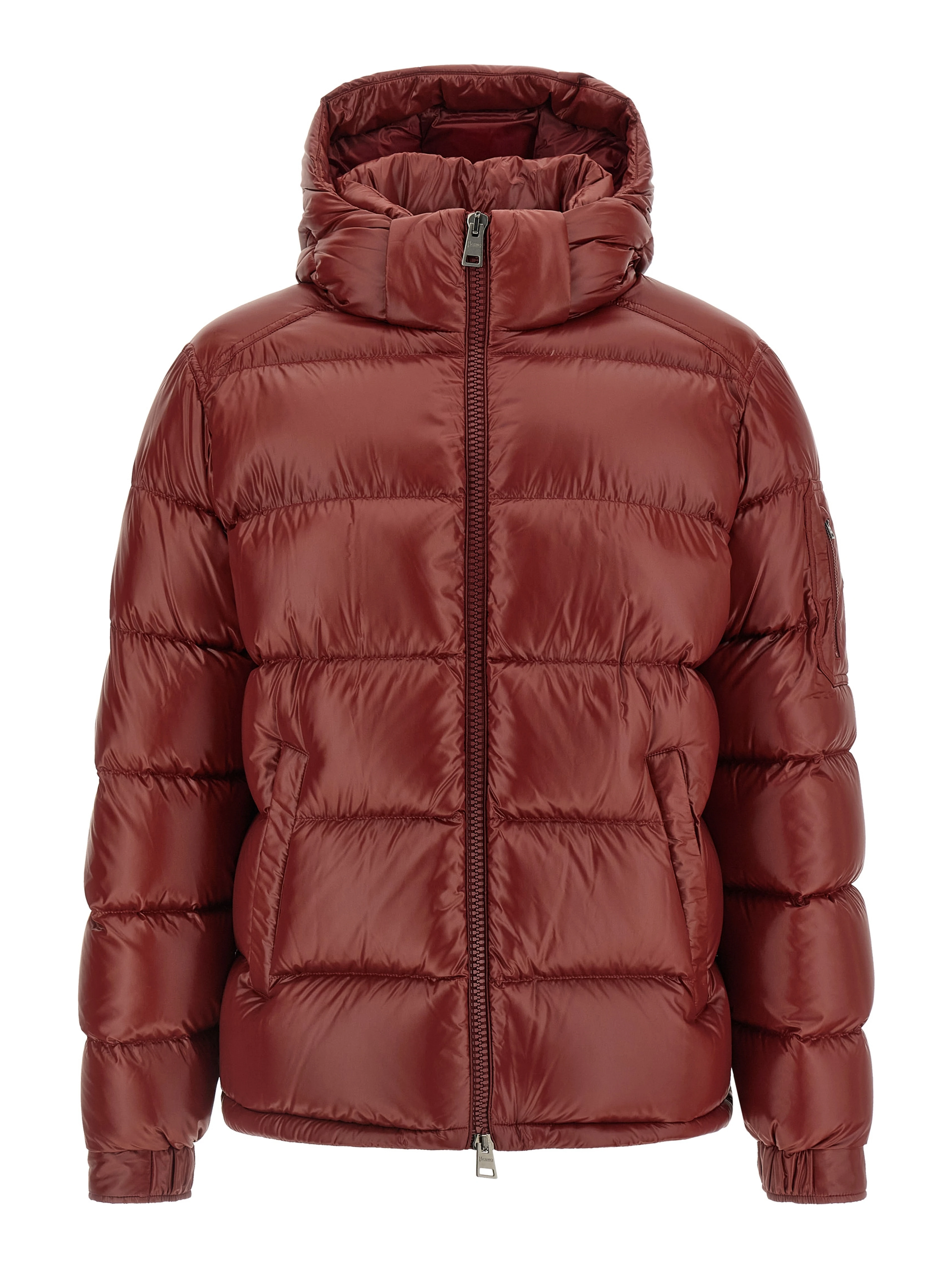 Bordeaux Polyamide Full-Length Jacket