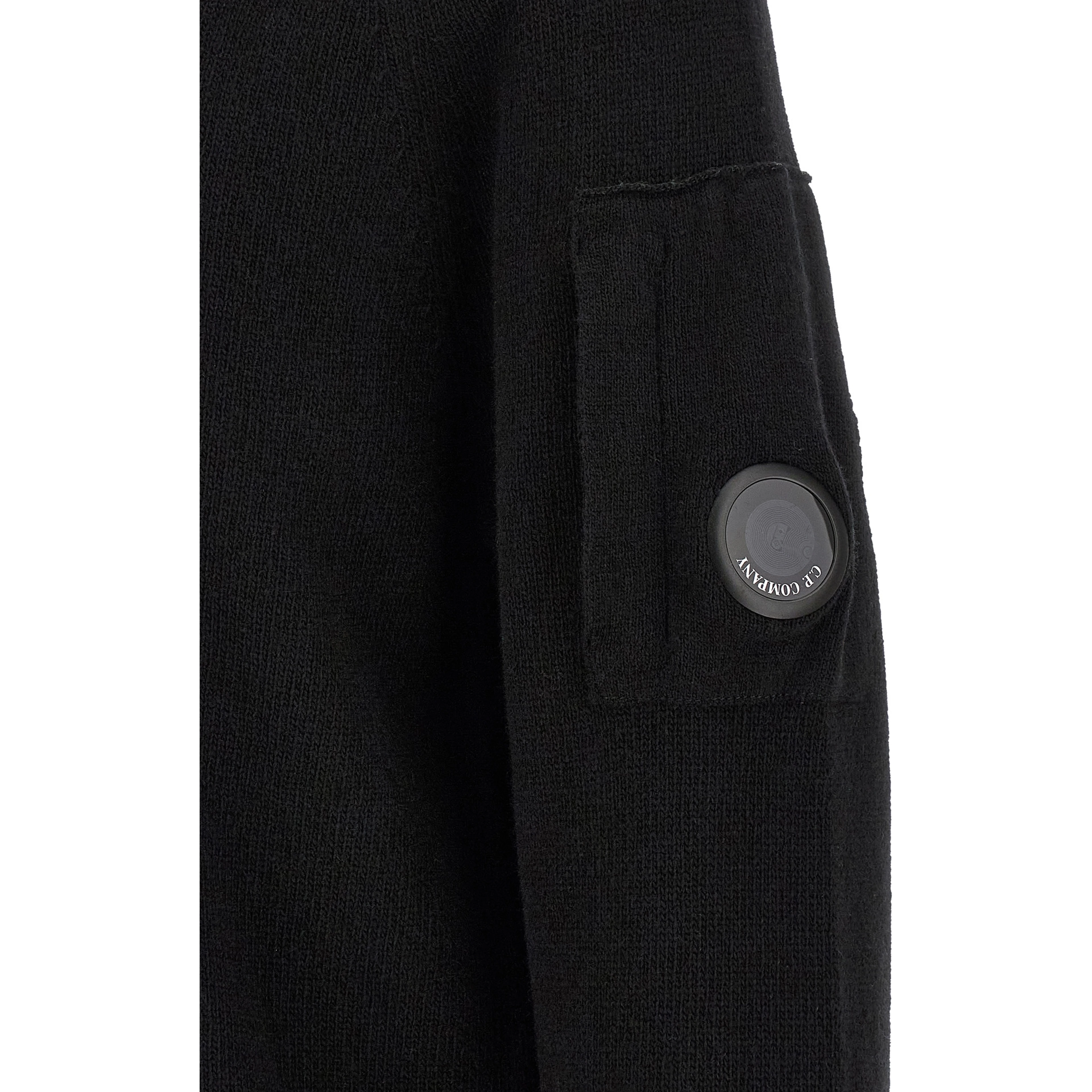 Black Wool Cardigan
