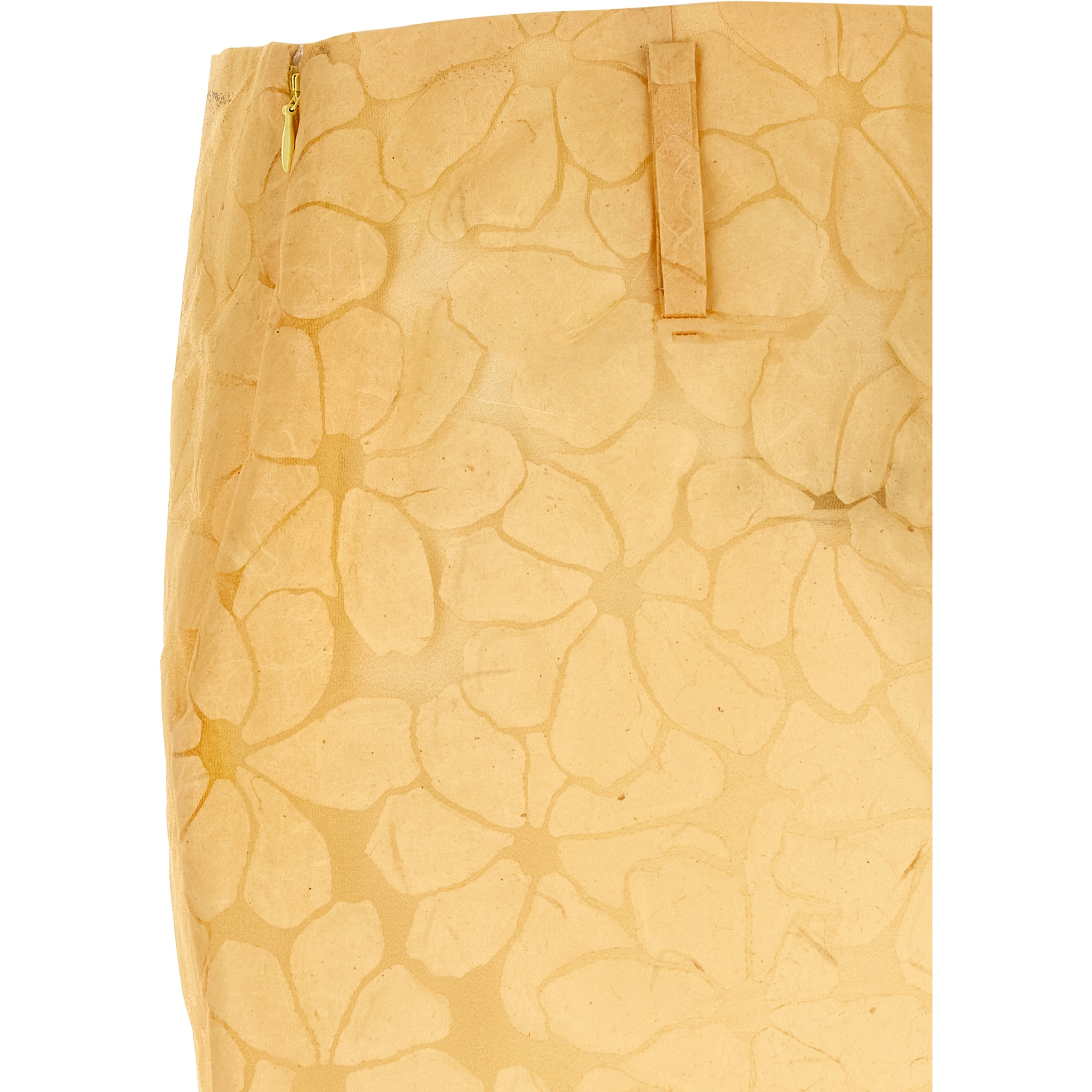 Multicolor Polyester Midi Skirt