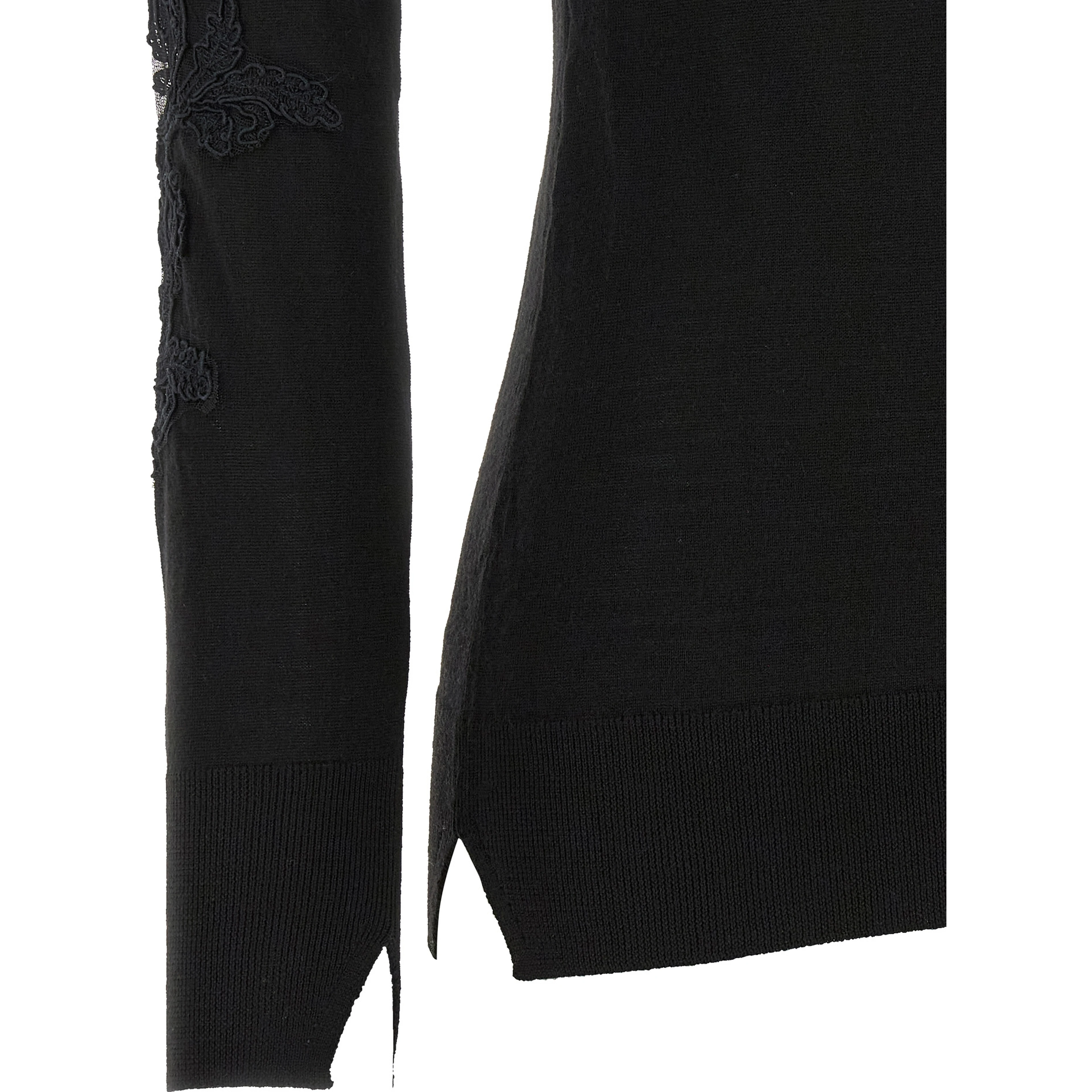 Black Virgin Wool Cardigan