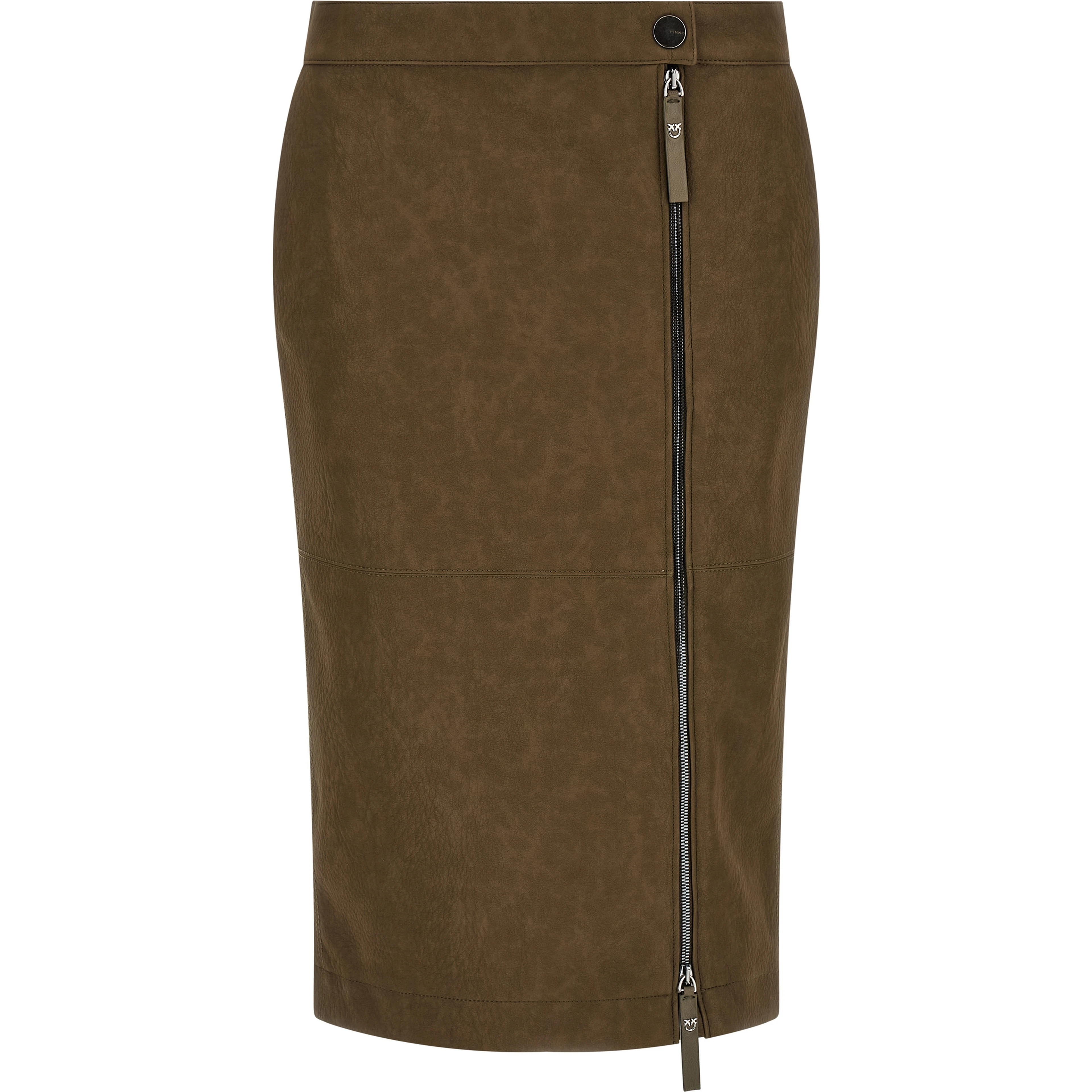 Brown Viscose Midi Skirt