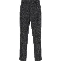 Gray Wool Casual Pants
