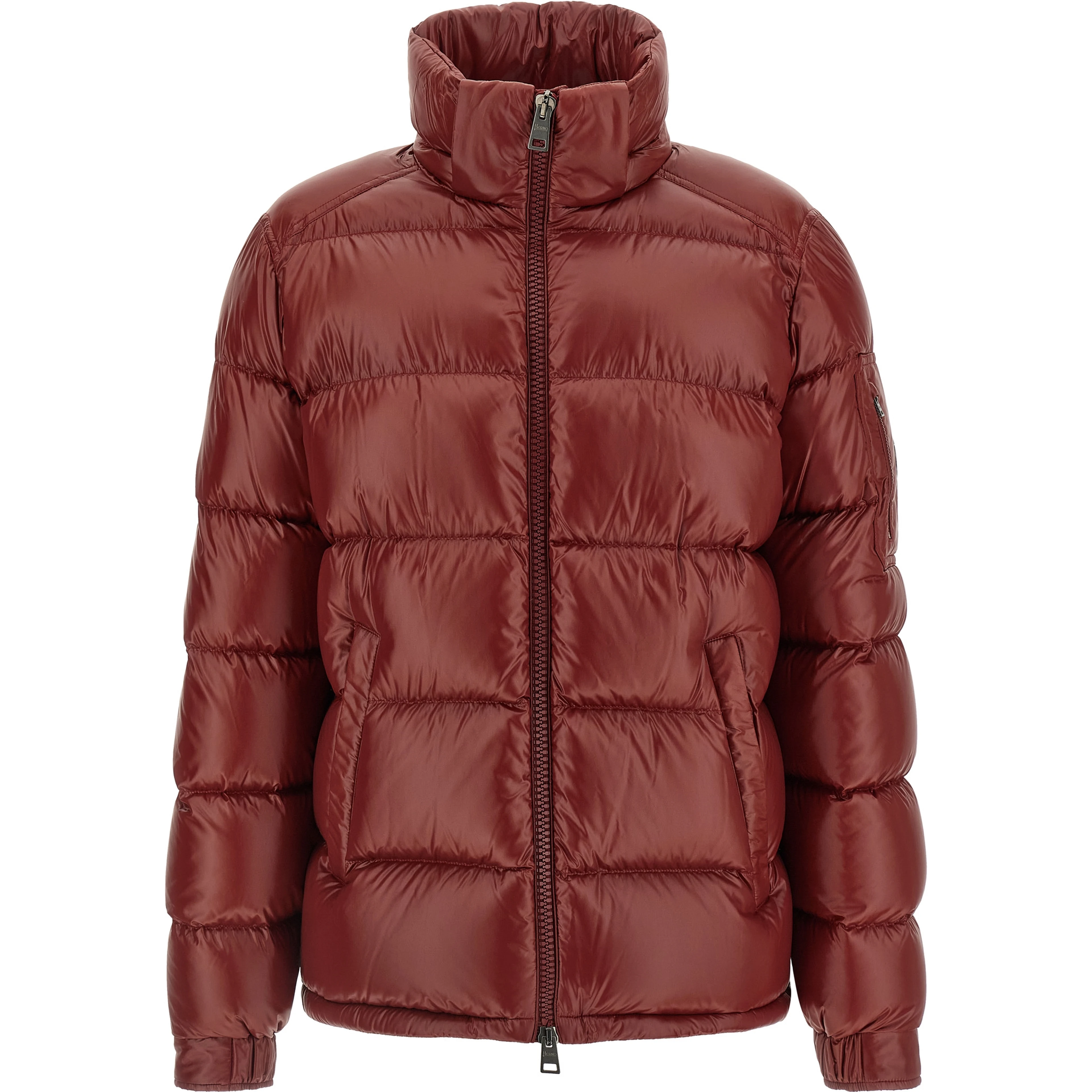 Bordeaux Polyamide Full-Length Jacket