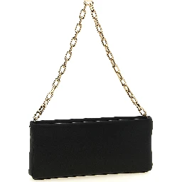 Black Elastane Clutch Bag