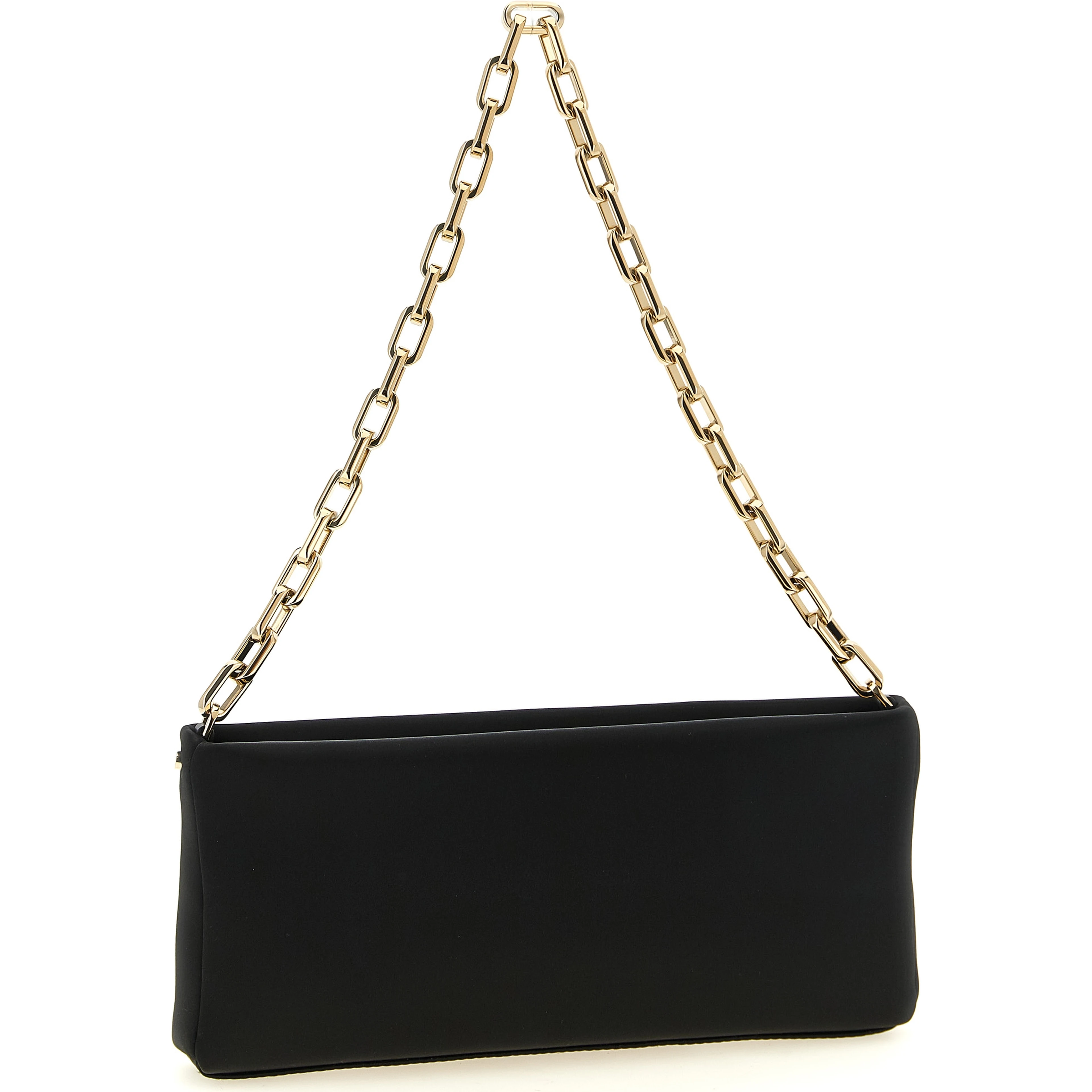 Black Elastane Clutch Bag