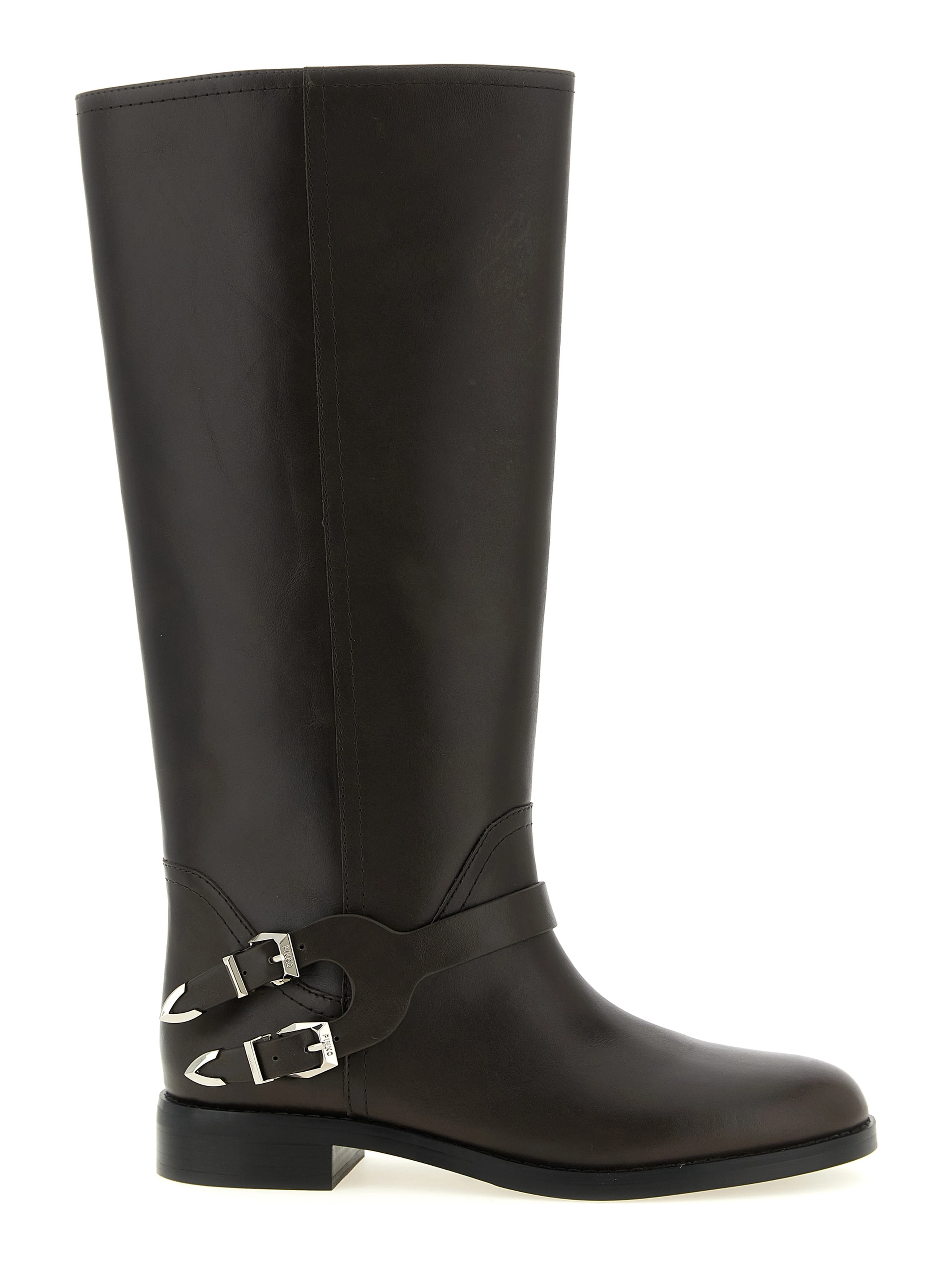Black Cowhide Over The Knee